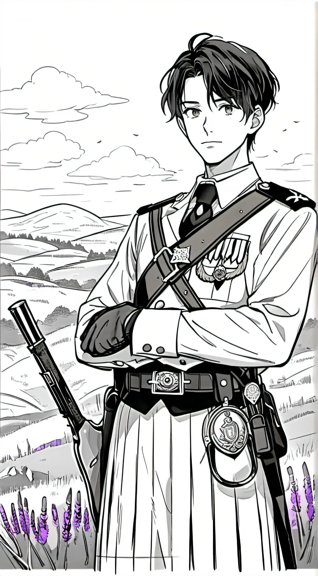 ai character: Scottish cop  background