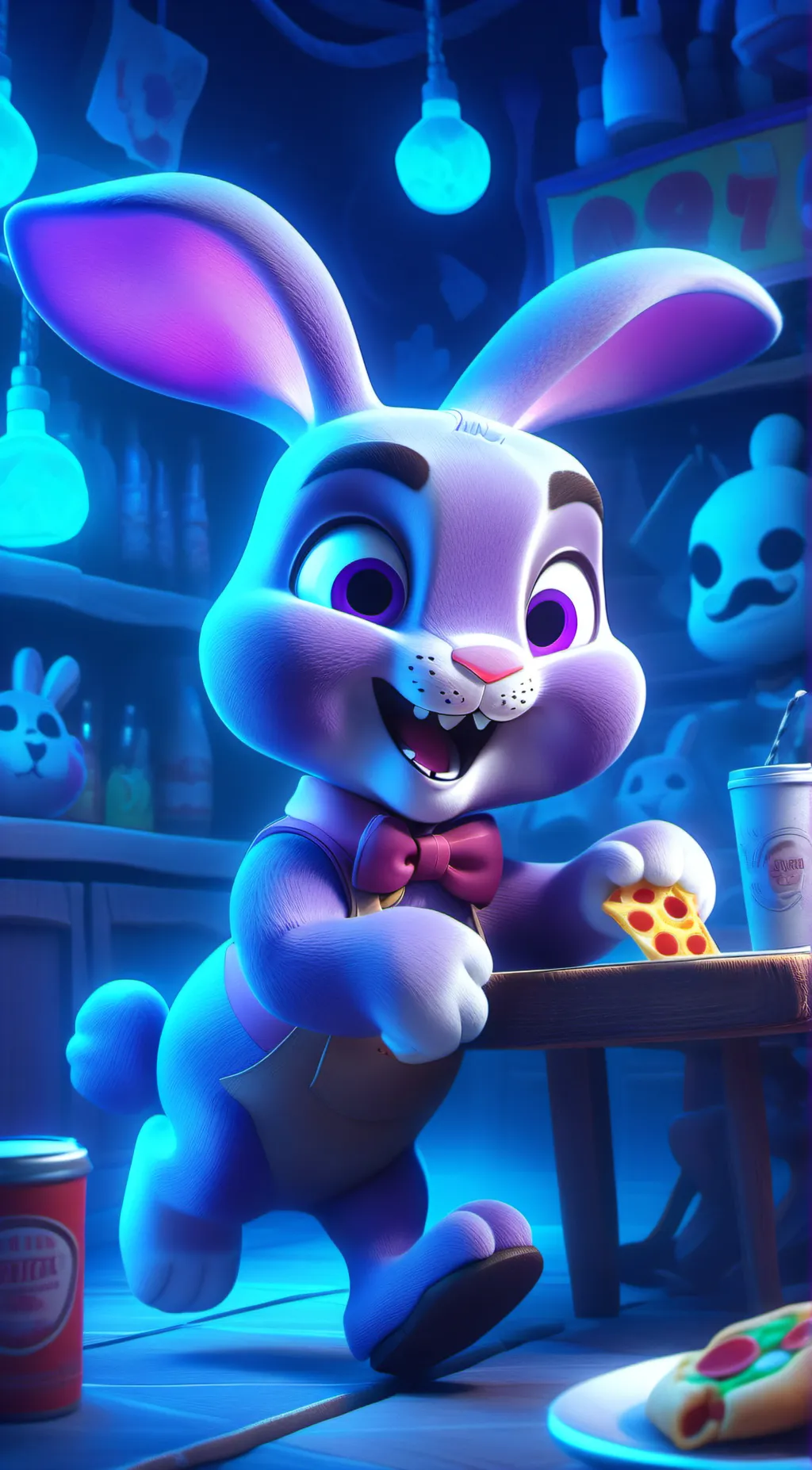ai character: Bonnie the bunny background