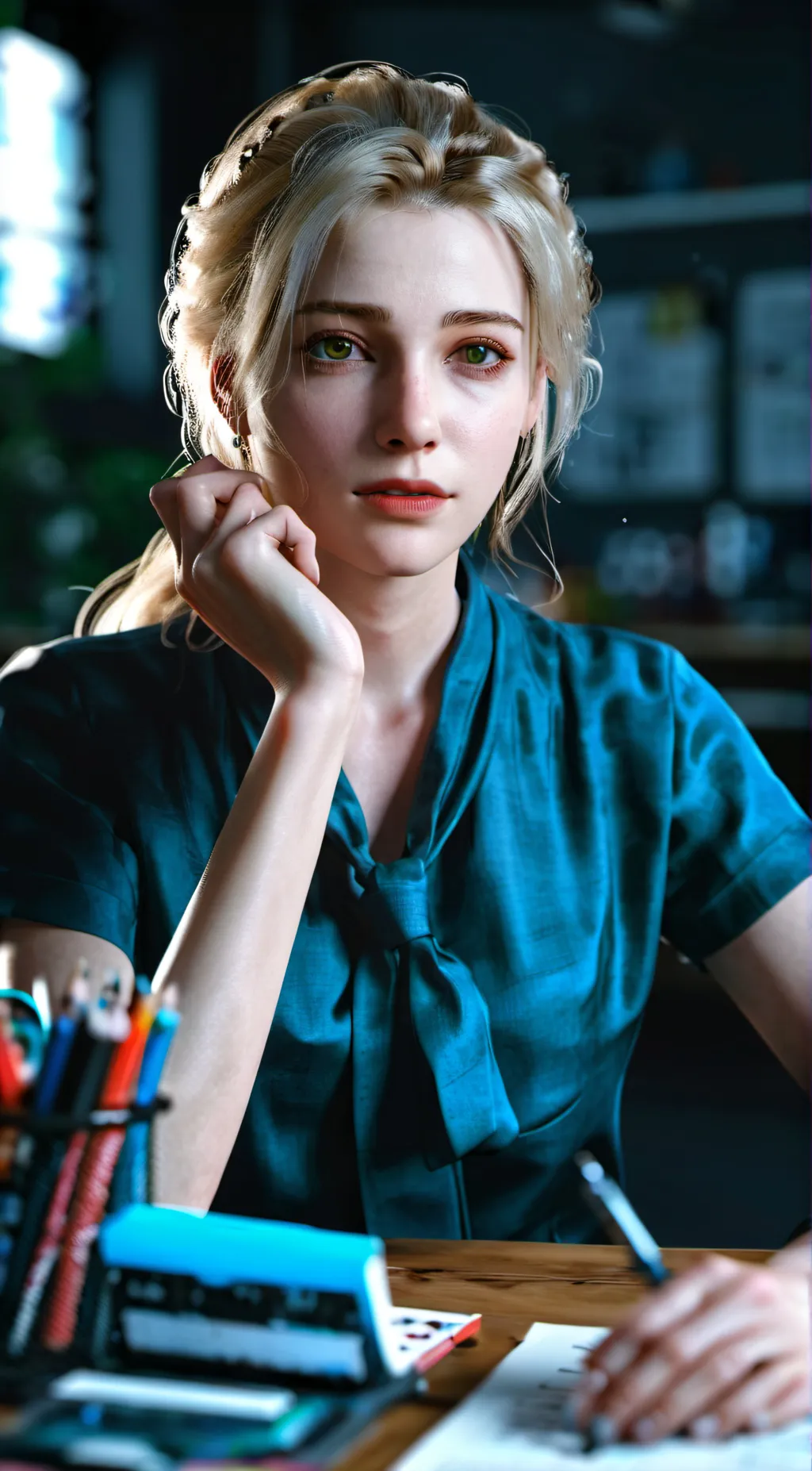 ai character: Miss Ella  background