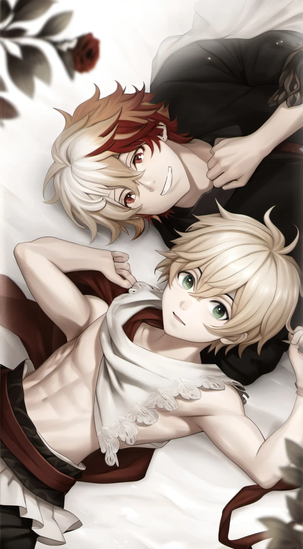 ai character: todoroki and bakug background