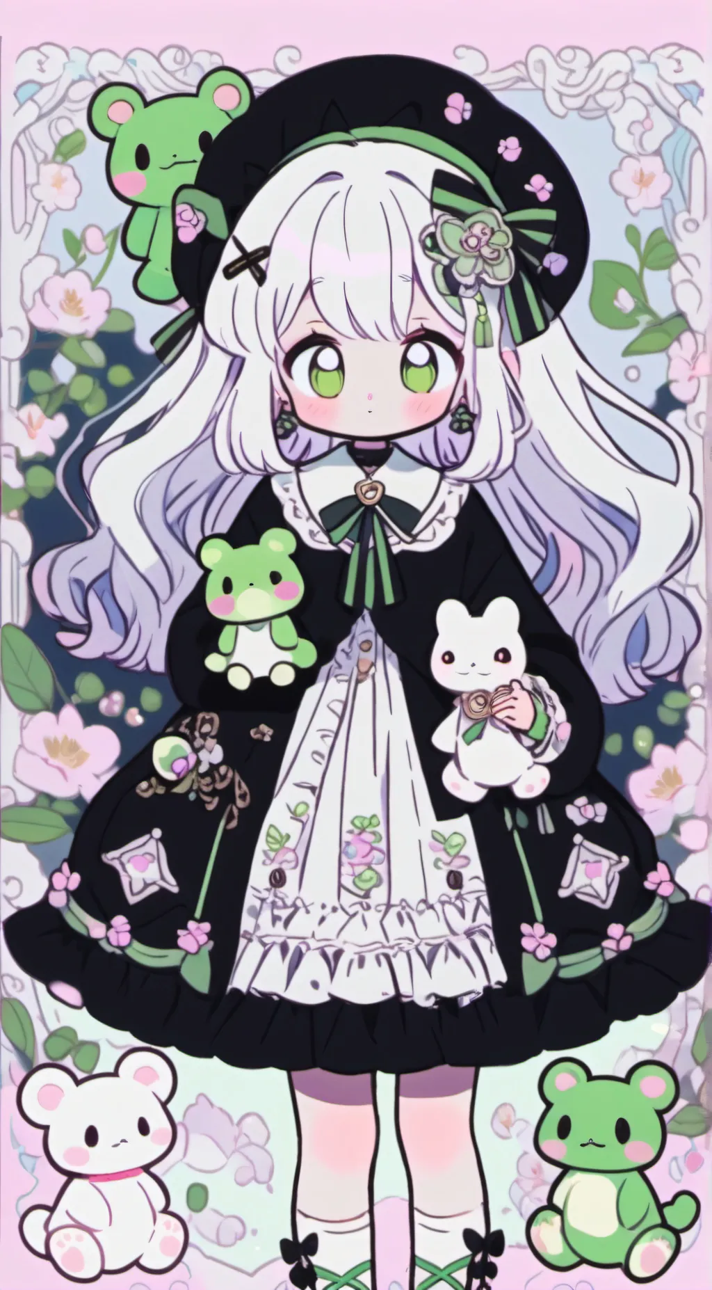 ai character: Flower background