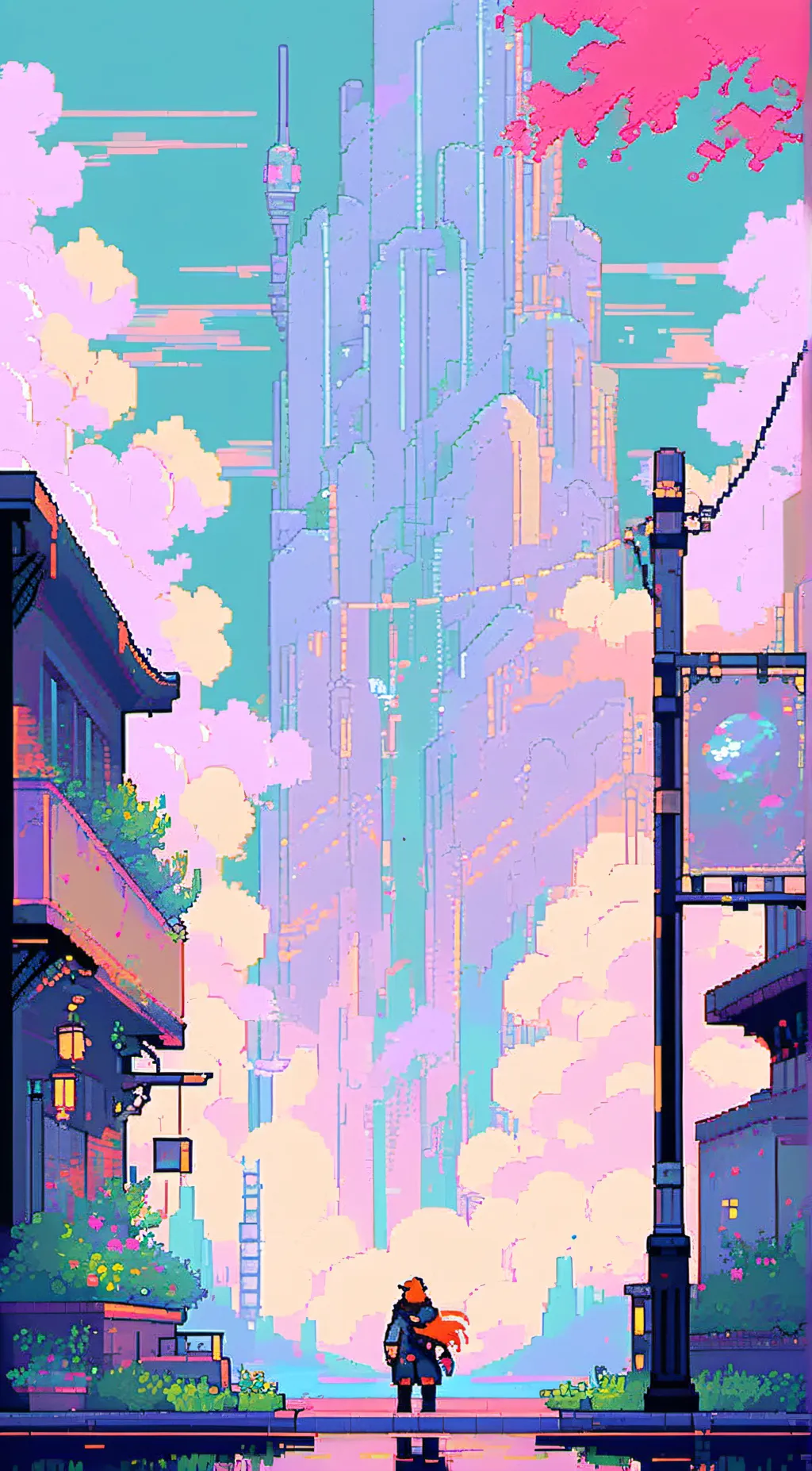 ai character: smiling critter background