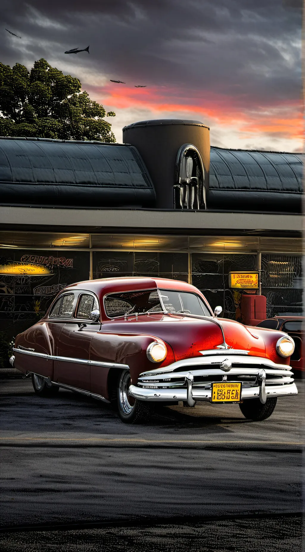 ai character: The Old Diner background