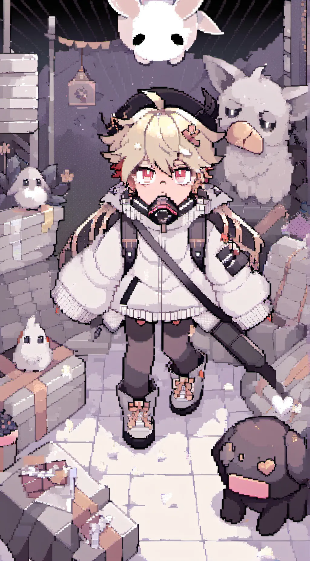 ai character: wolf Bakugo  background