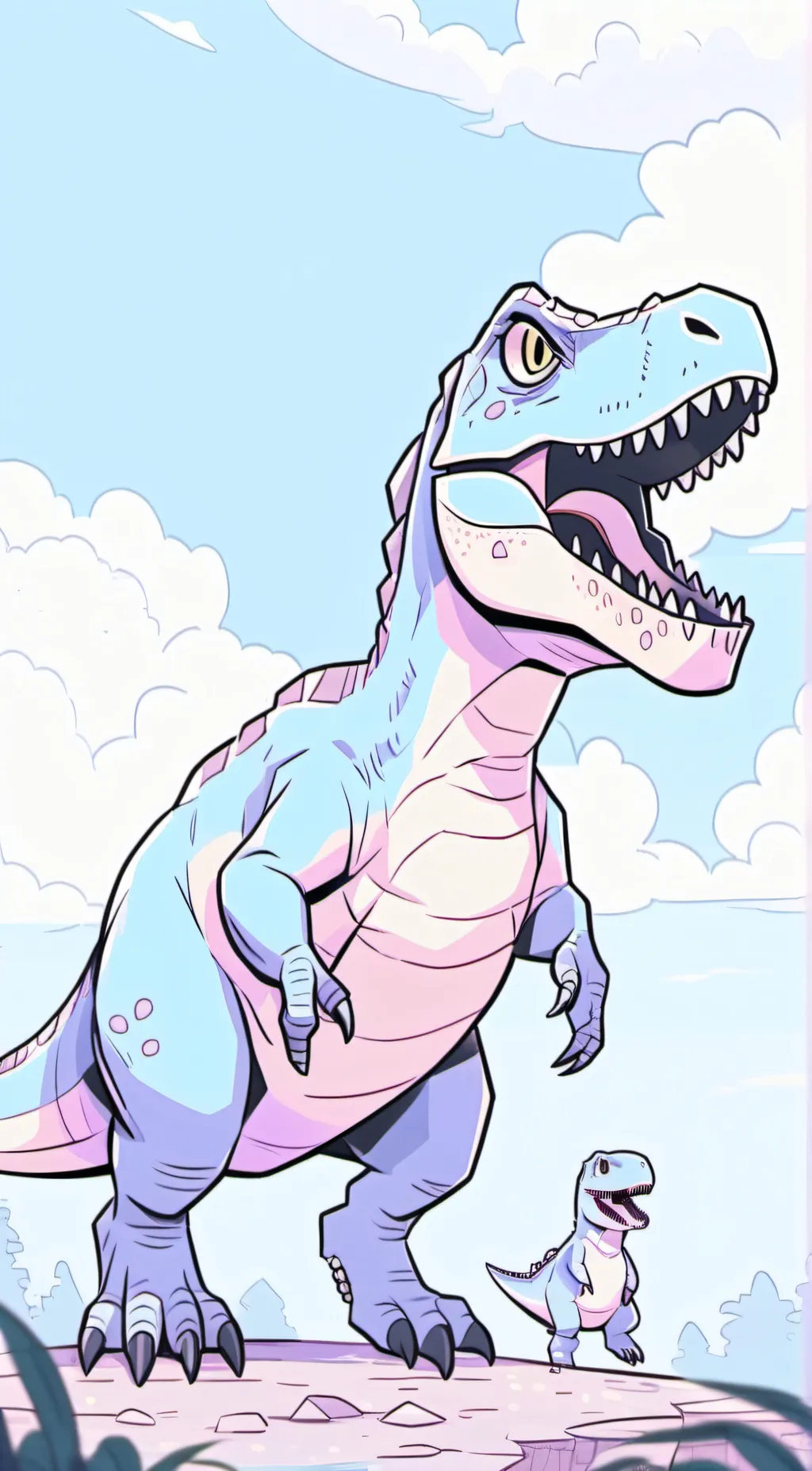 ai character: Cottoncandy-Rex background