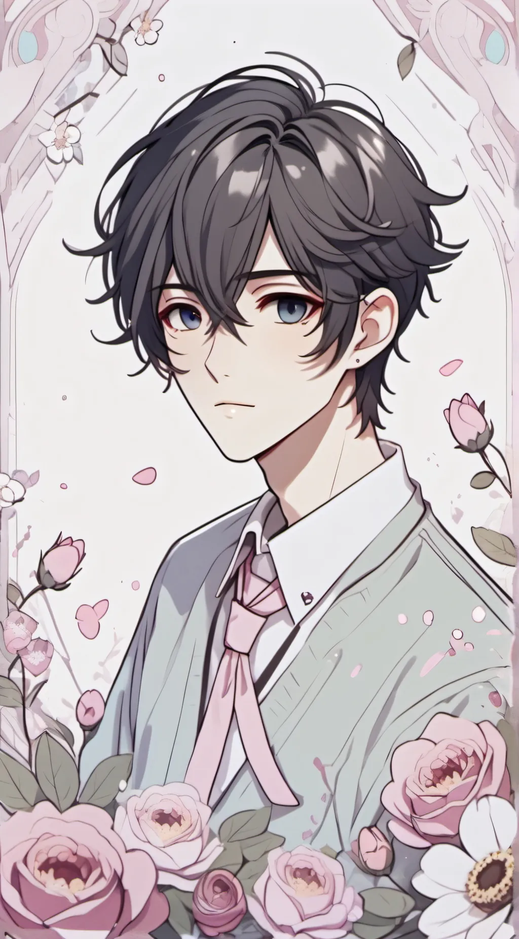 ai character: 🤍🍓Leon🍓🤍 background