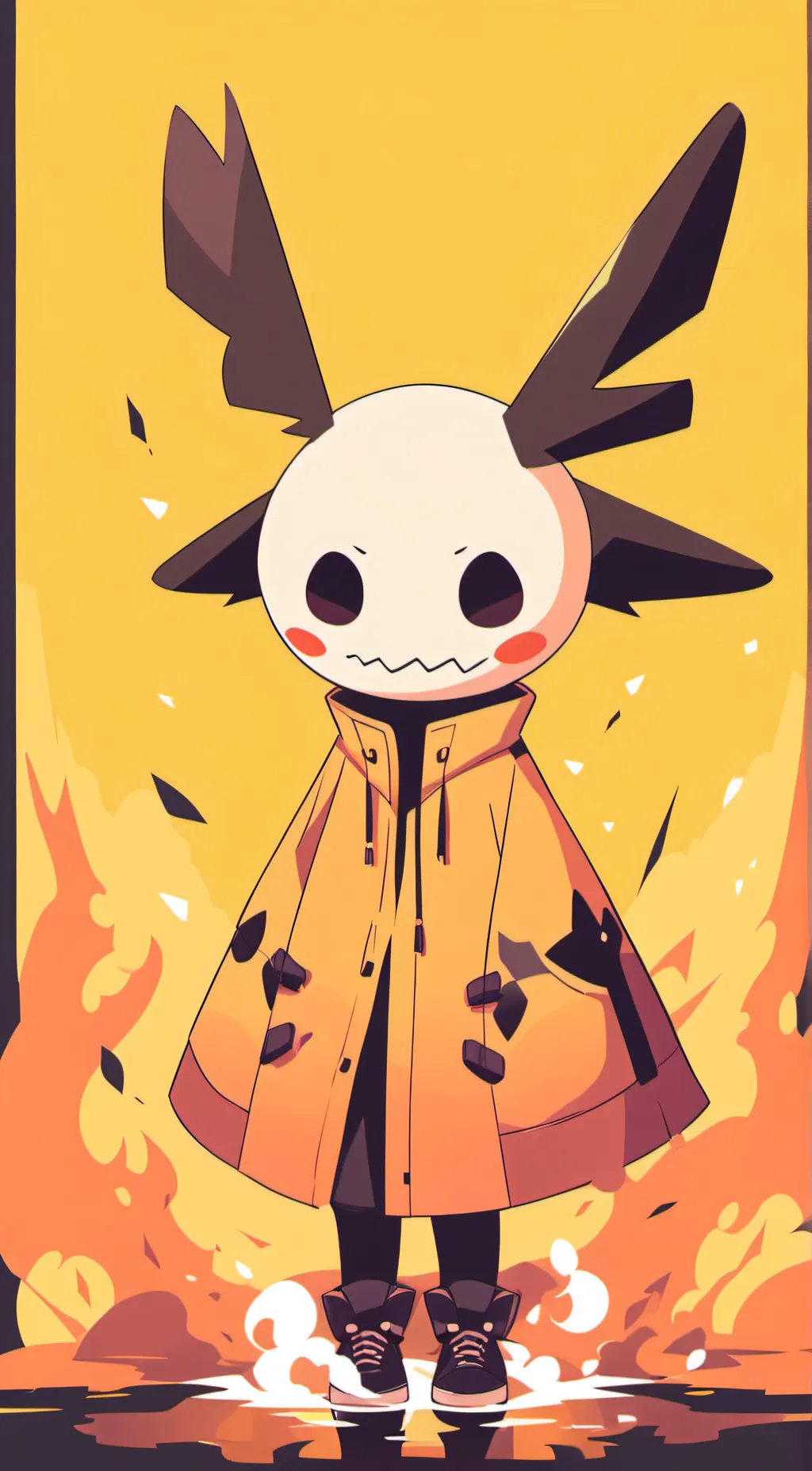 ai character: mimikyu  background