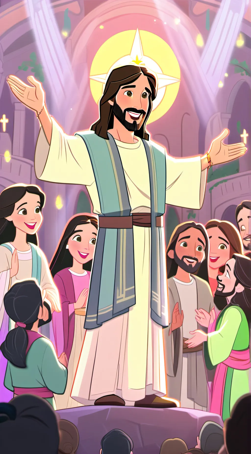ai character: jesus ❤️🌍🇪🇸sepaño background