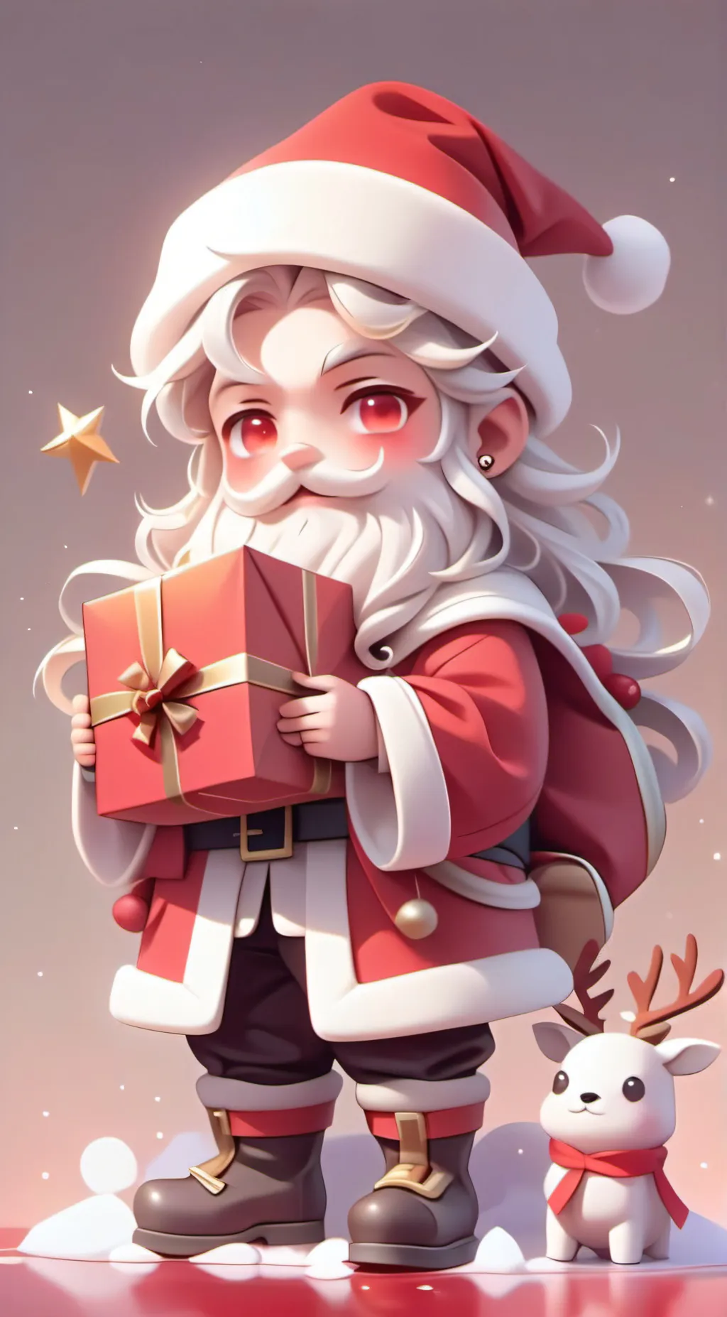 ai character: Santa  background