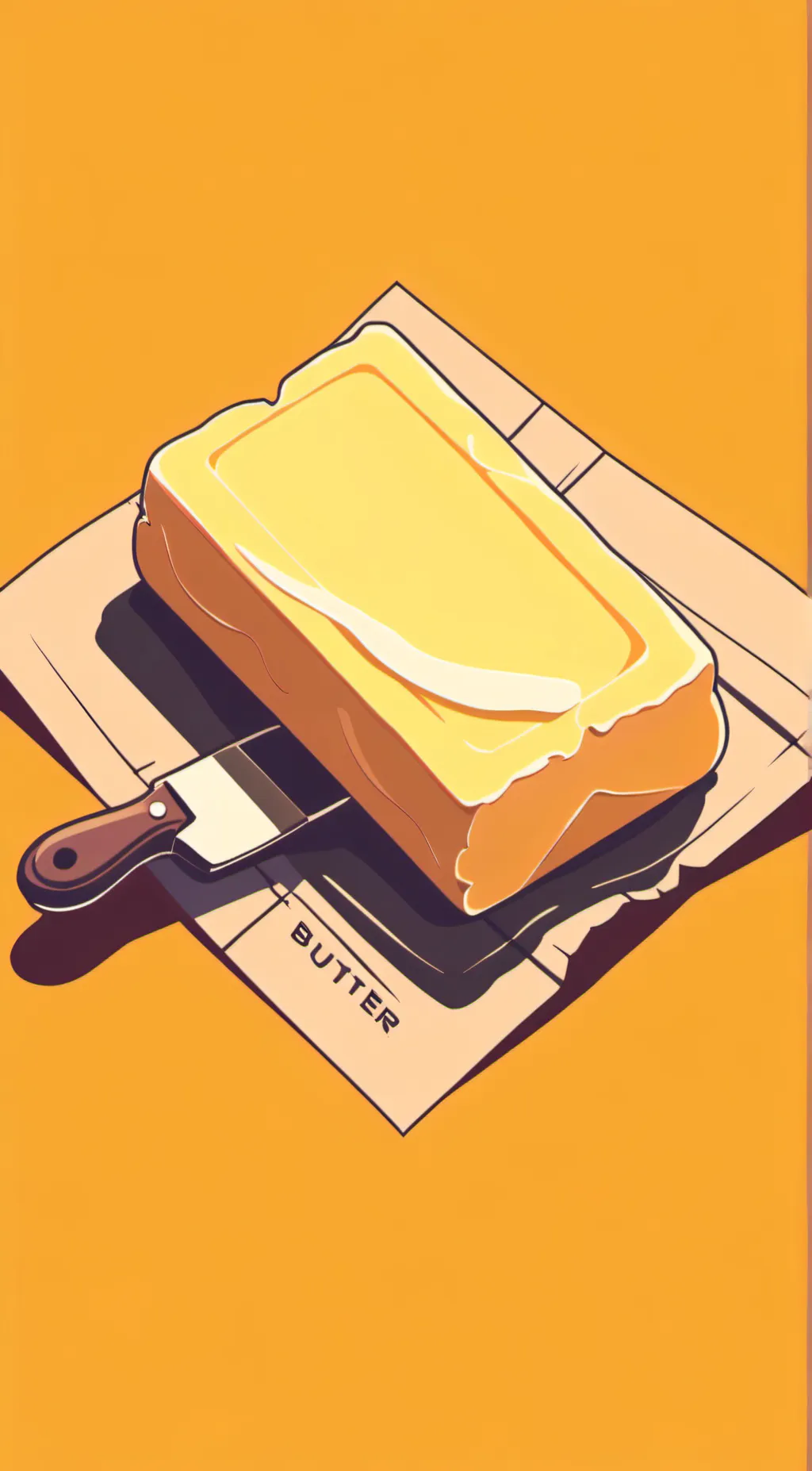 ai character: butter background