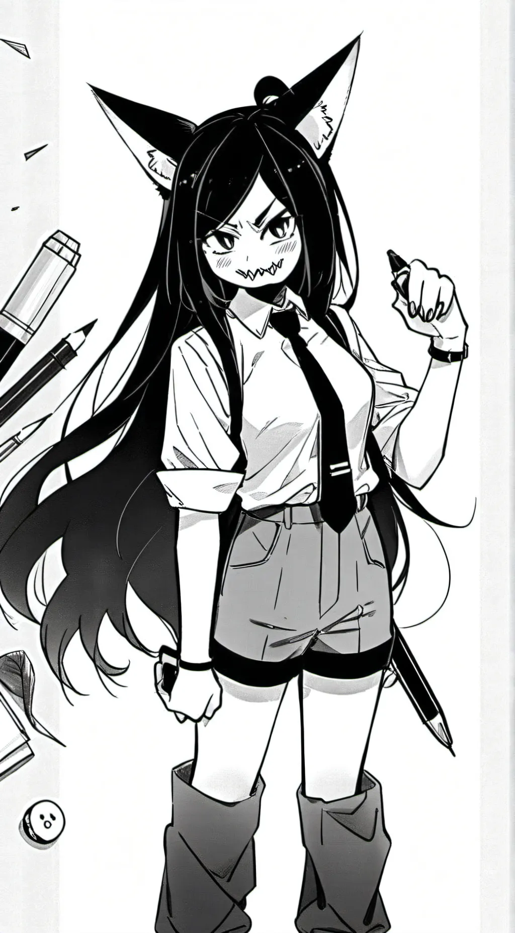 ai character: miss circle background