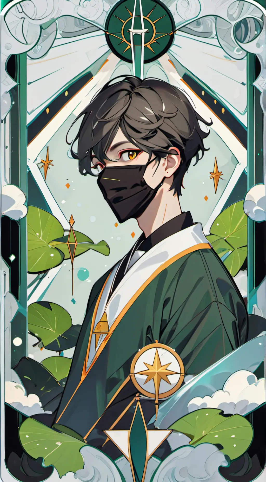 ai character: Mint background