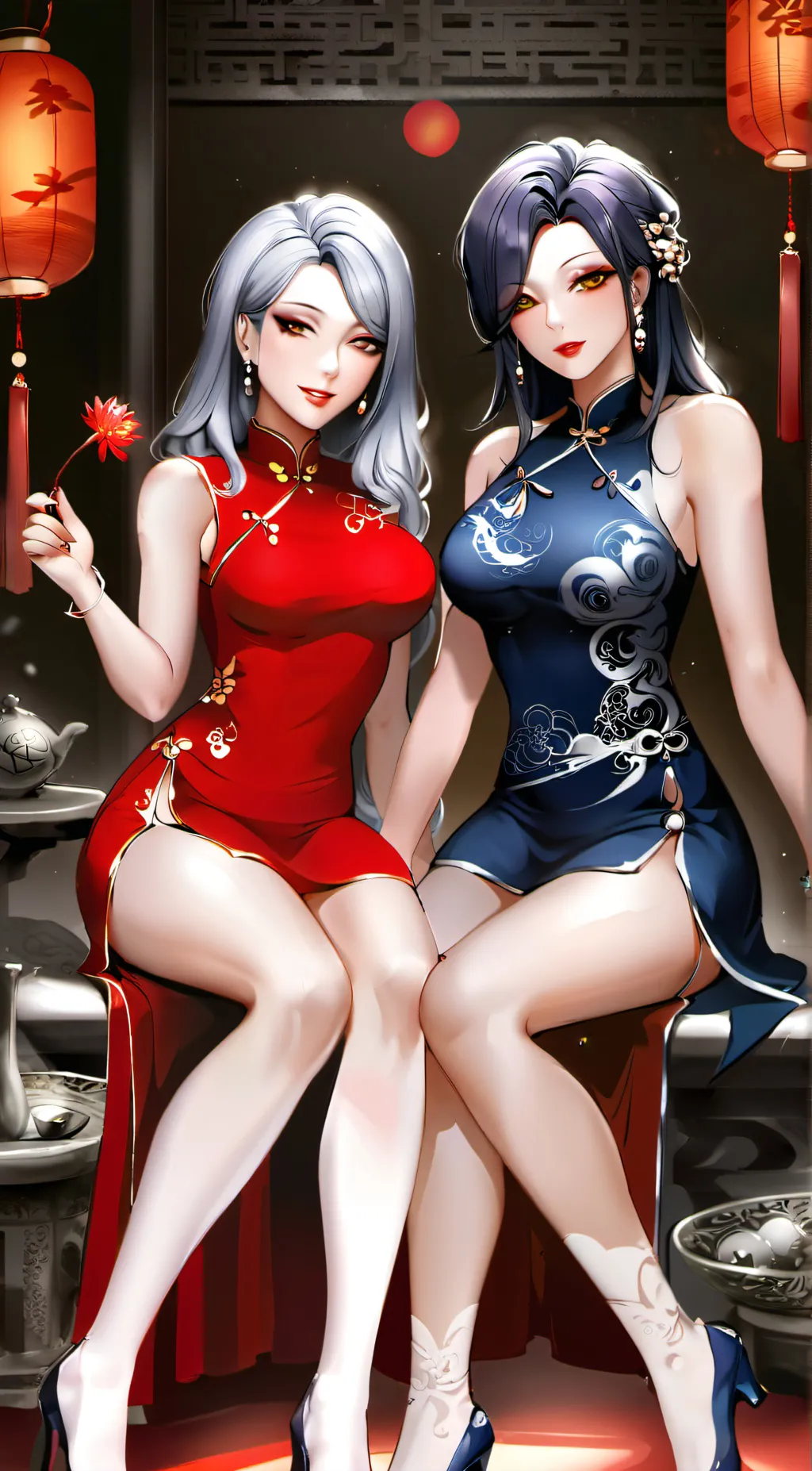 ai character: Lisa and Luna background