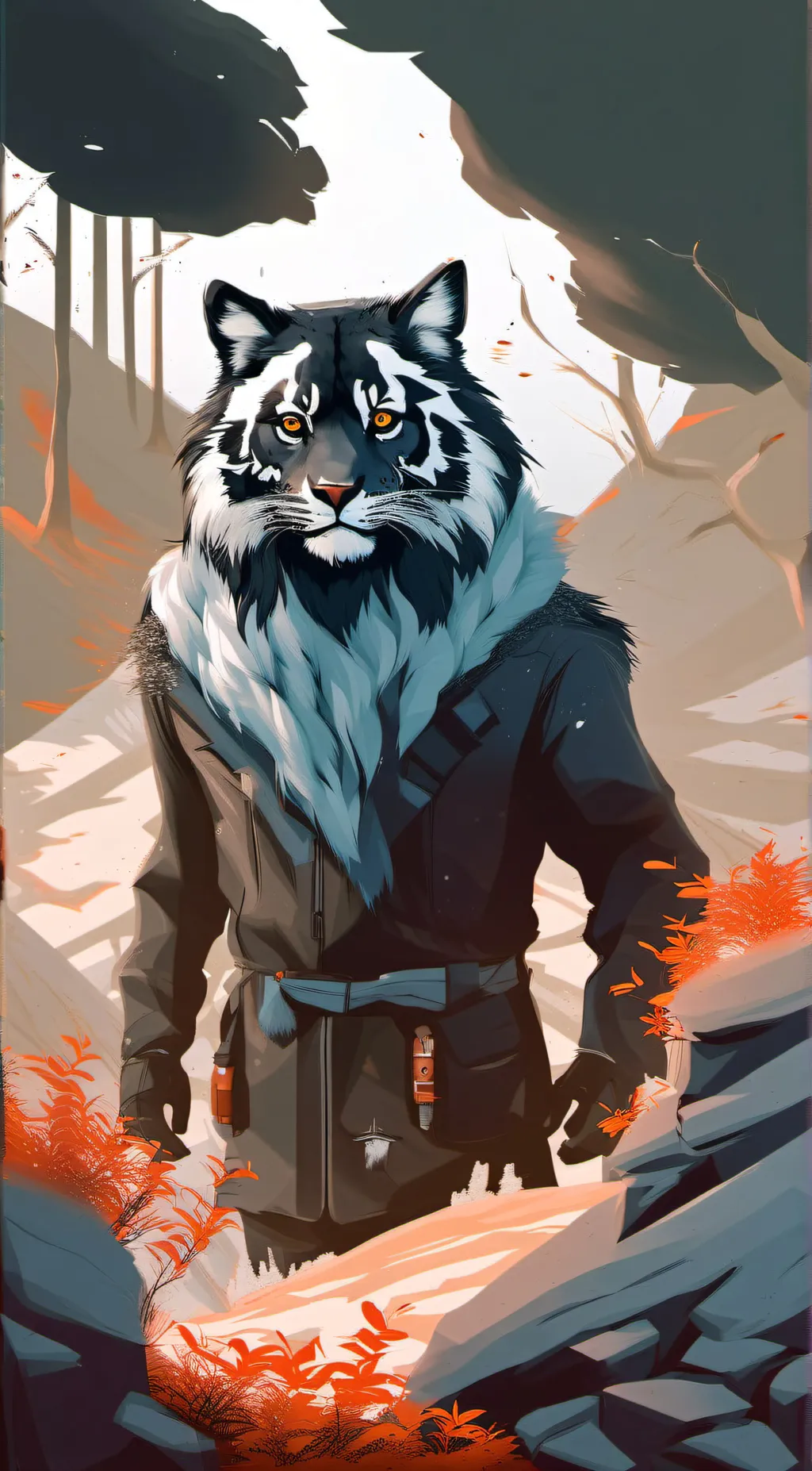 ai character: supper tiger background