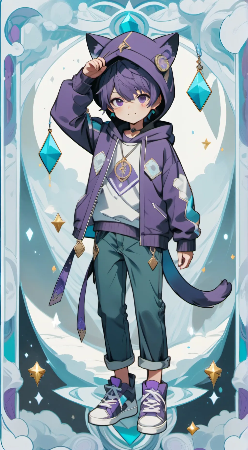 ai character: cat nap  background