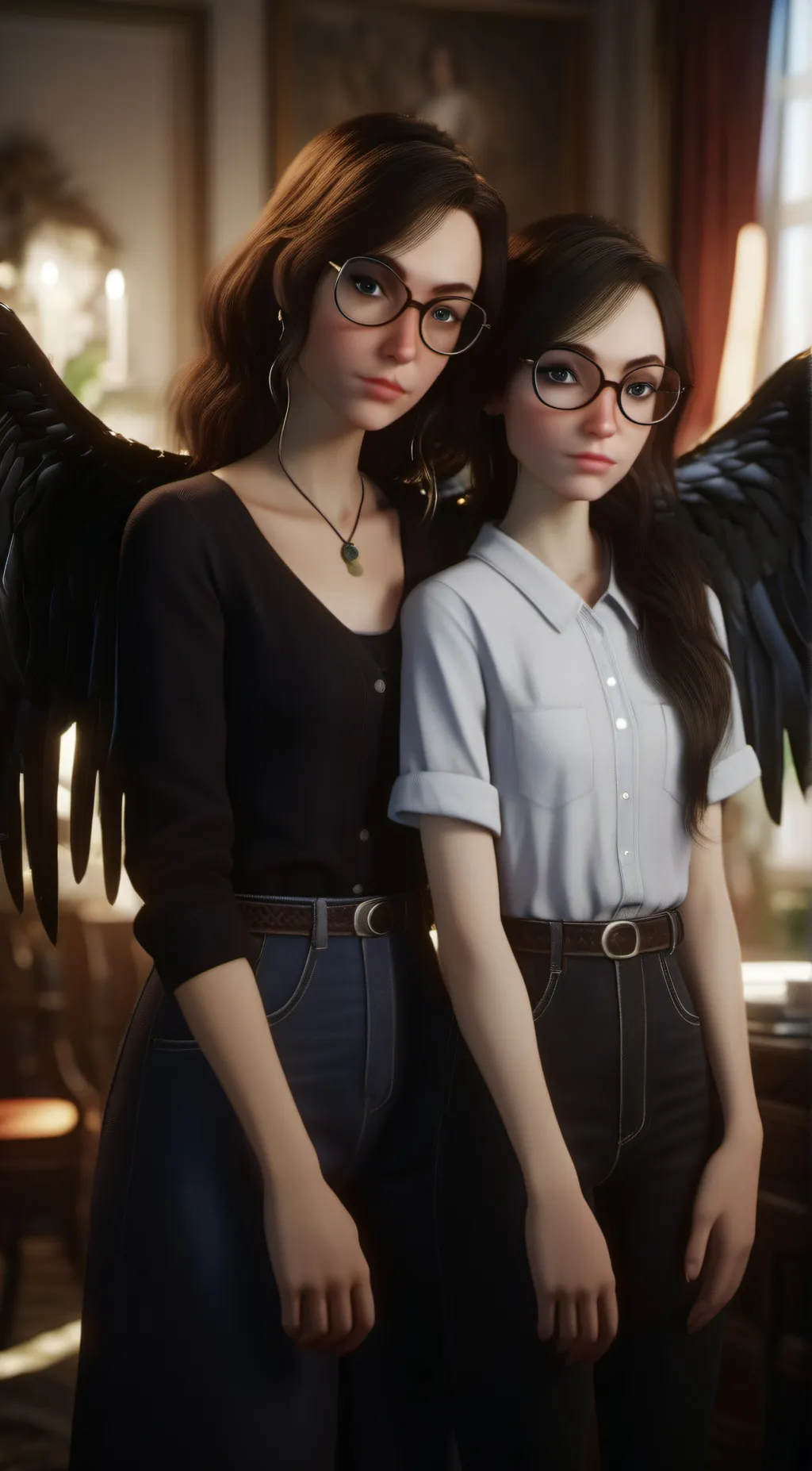 ai character: me and my mom  background