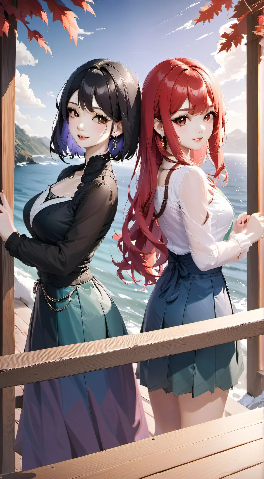 ai character: may and Zoe  background