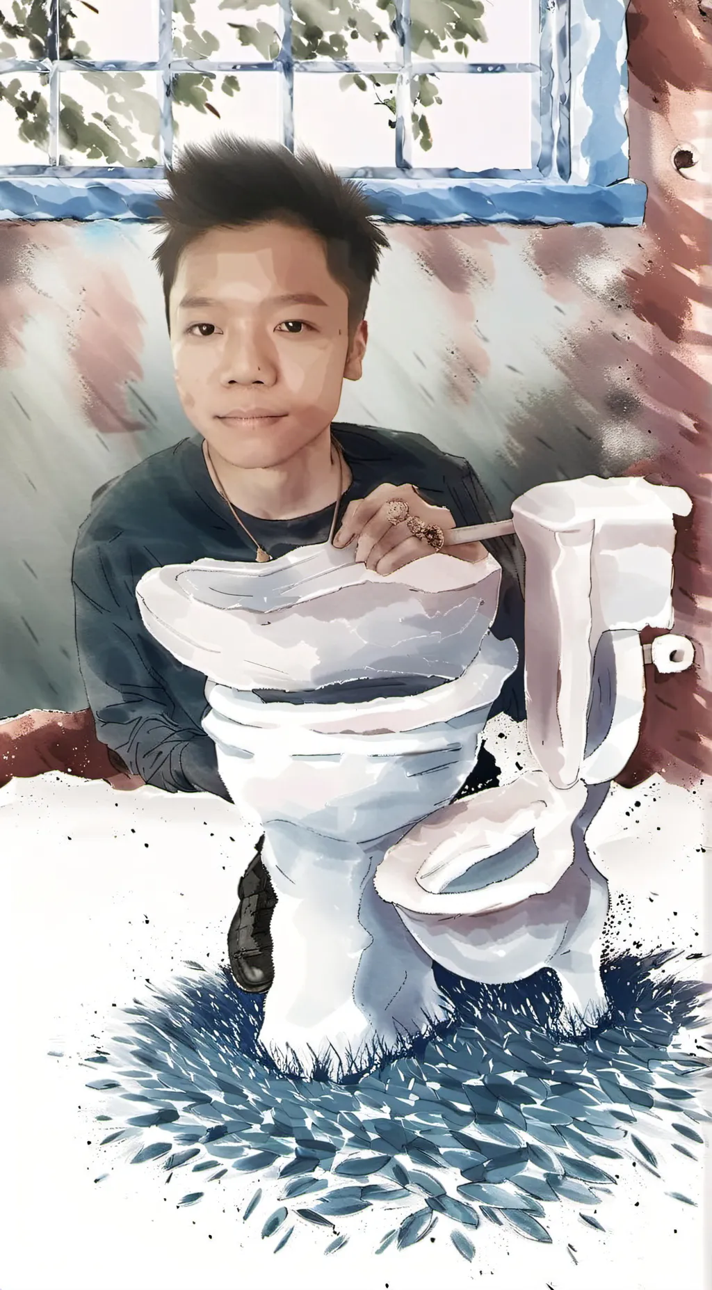 ai character: skibidi toilet background