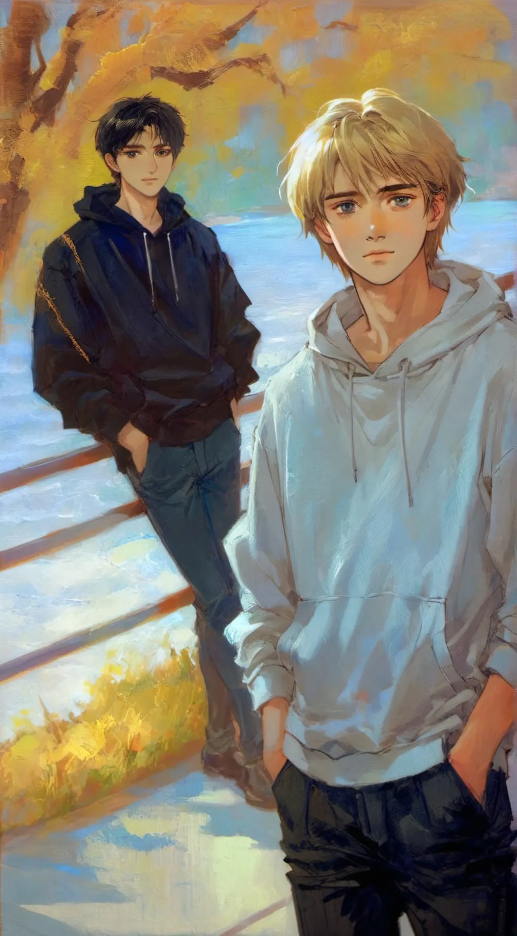 ai character: Armin, Eren jale  background