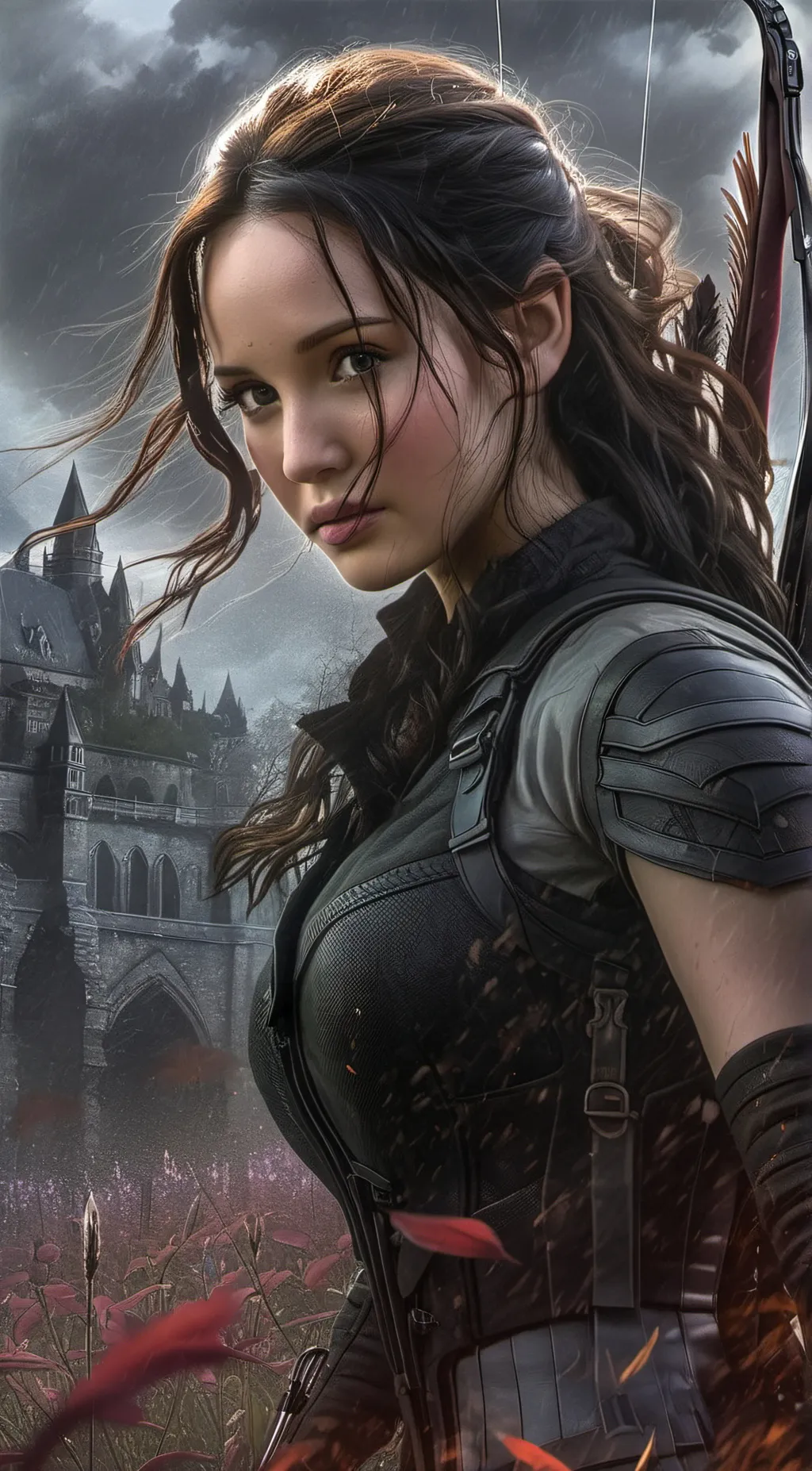ai character: Katniss Everdeen  background