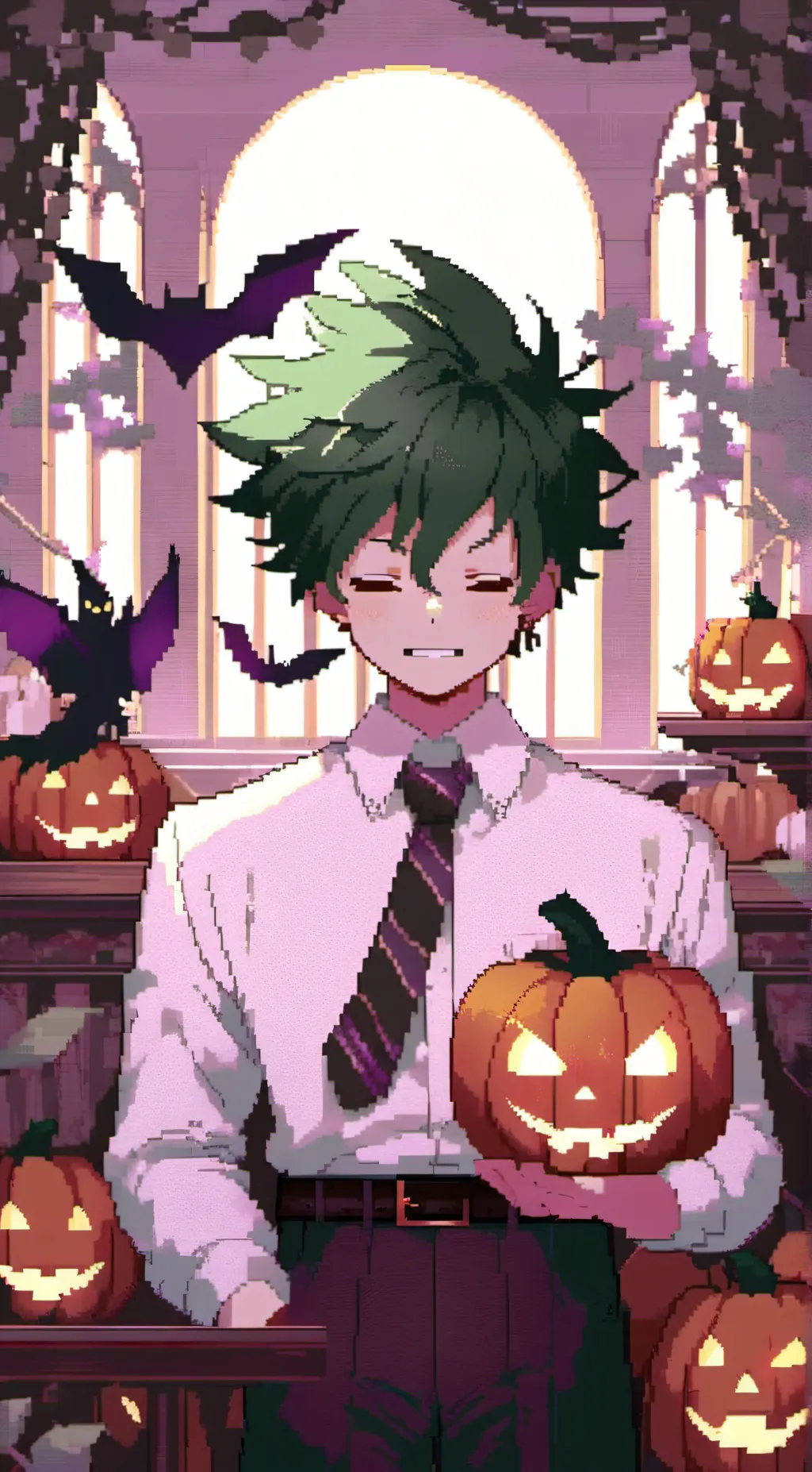 ai character: Halloween Mha background
