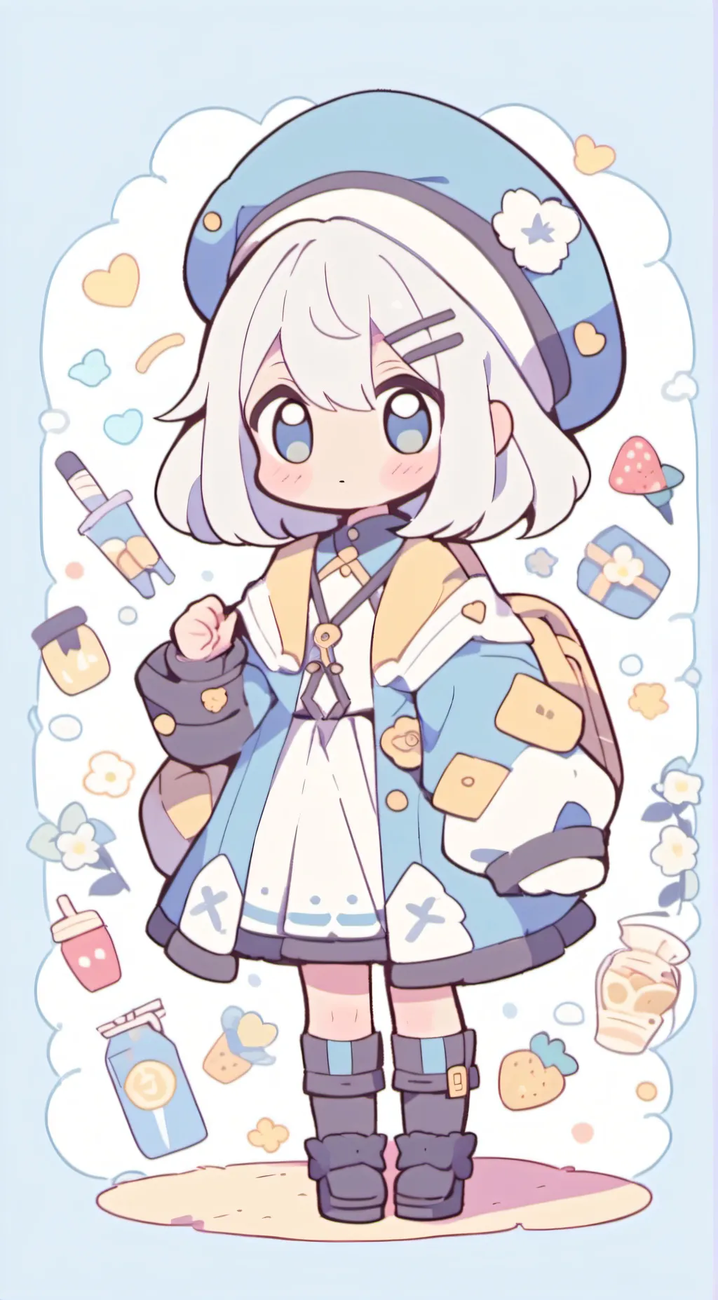 ai character: Cloudy  background