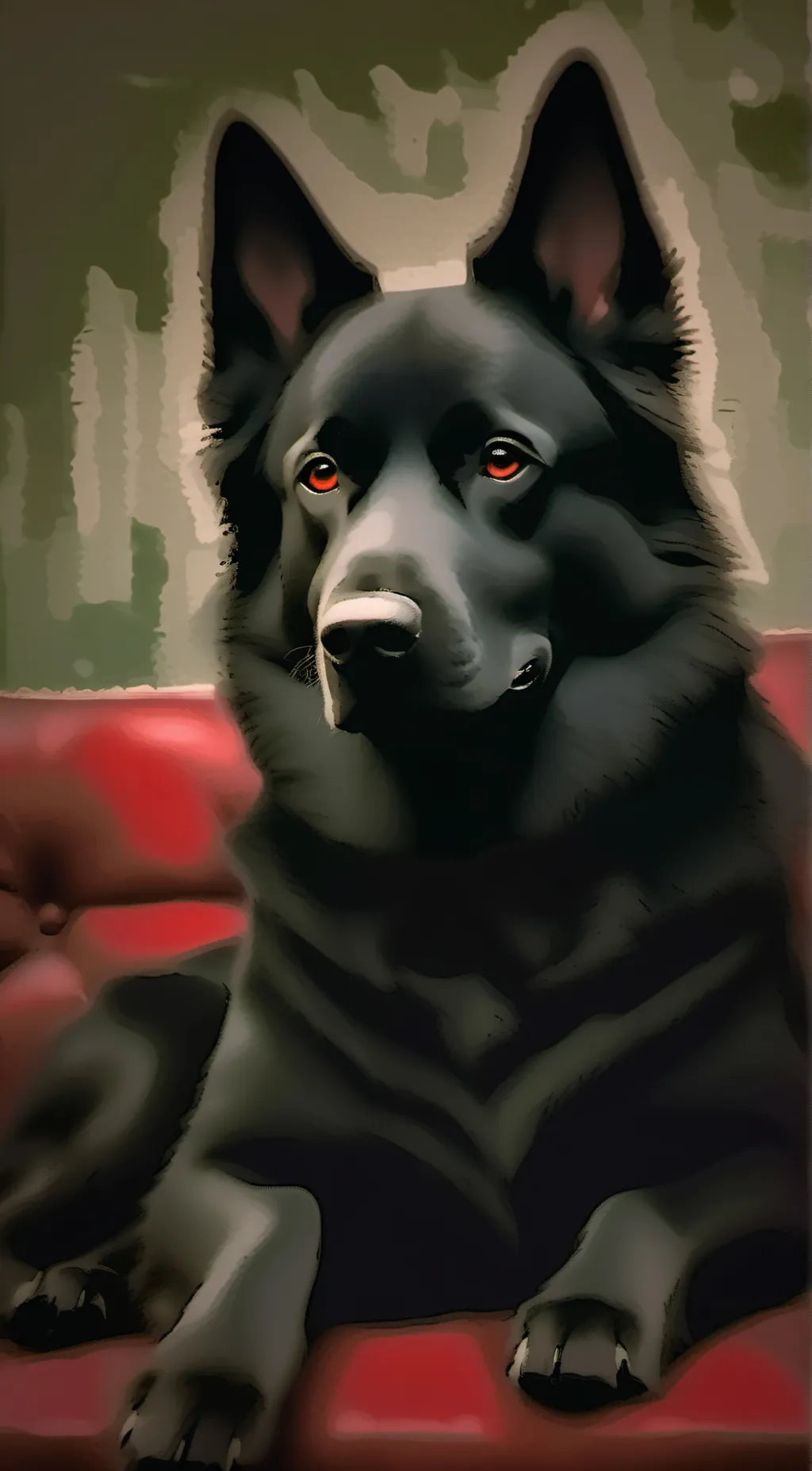 ai character: Devil dog background