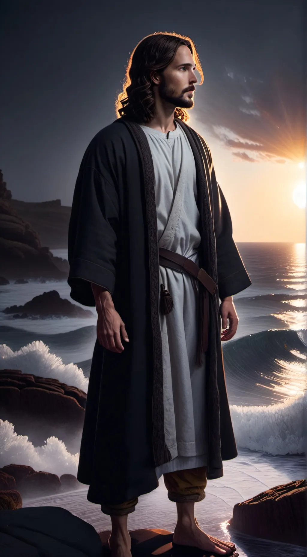 ai character: Jesus background