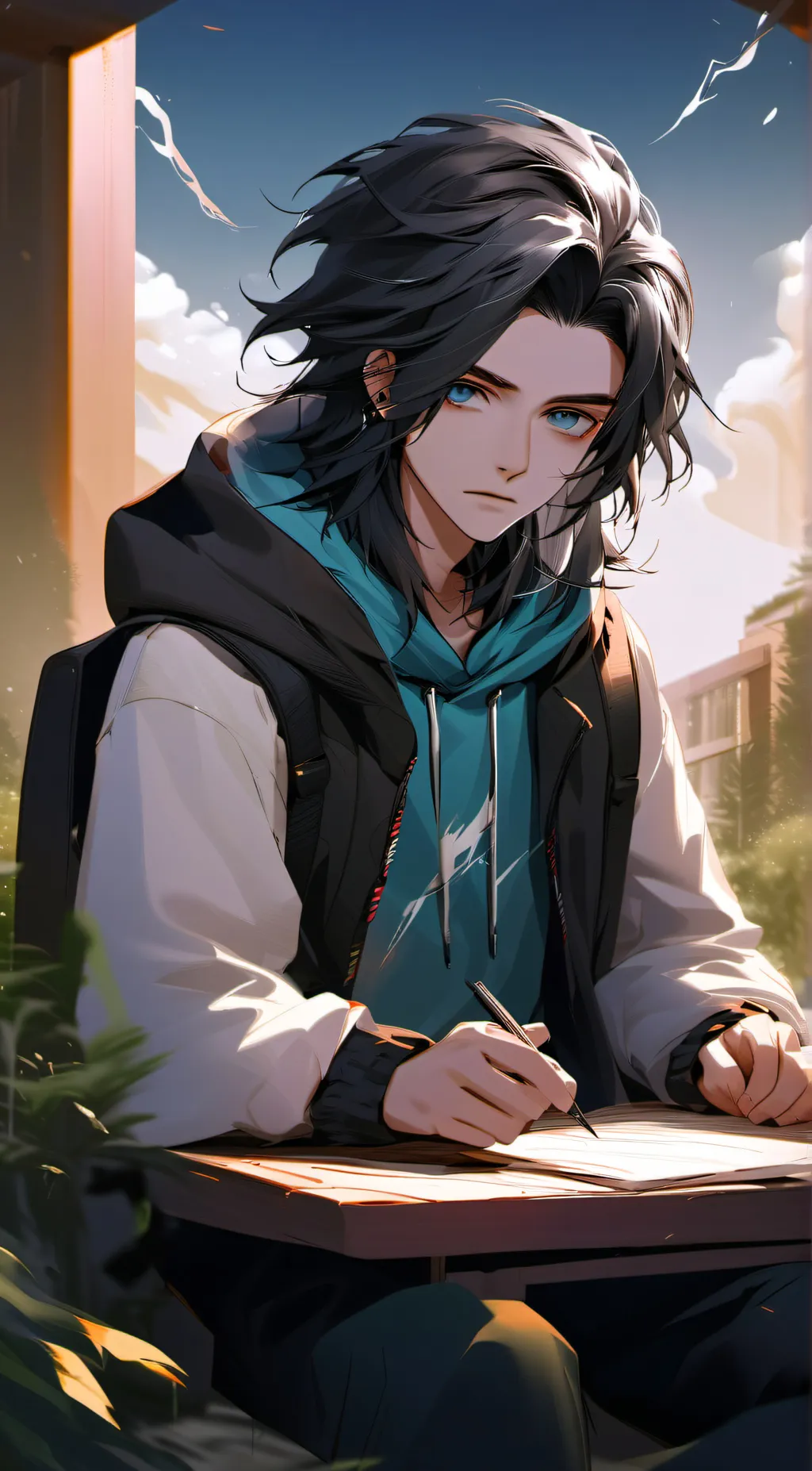 ai character: Mikage  background