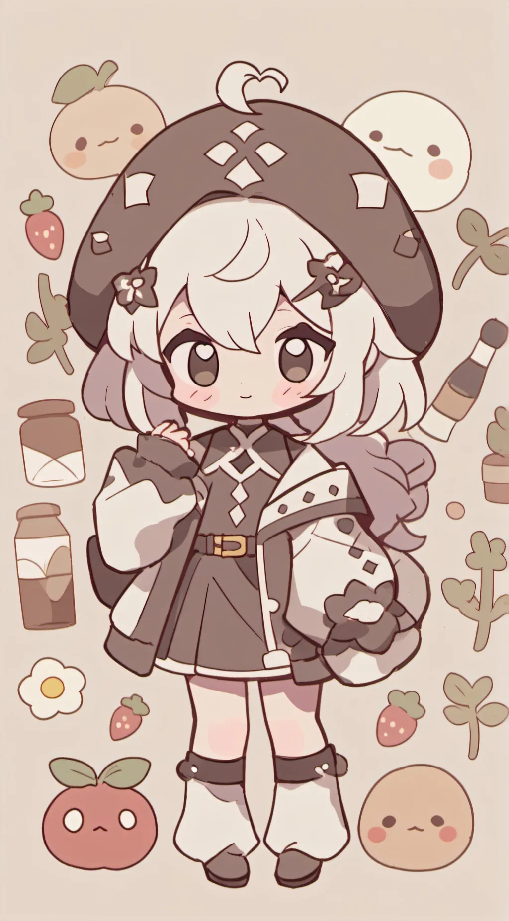 ai character: Kuromi ❤️🍃 background