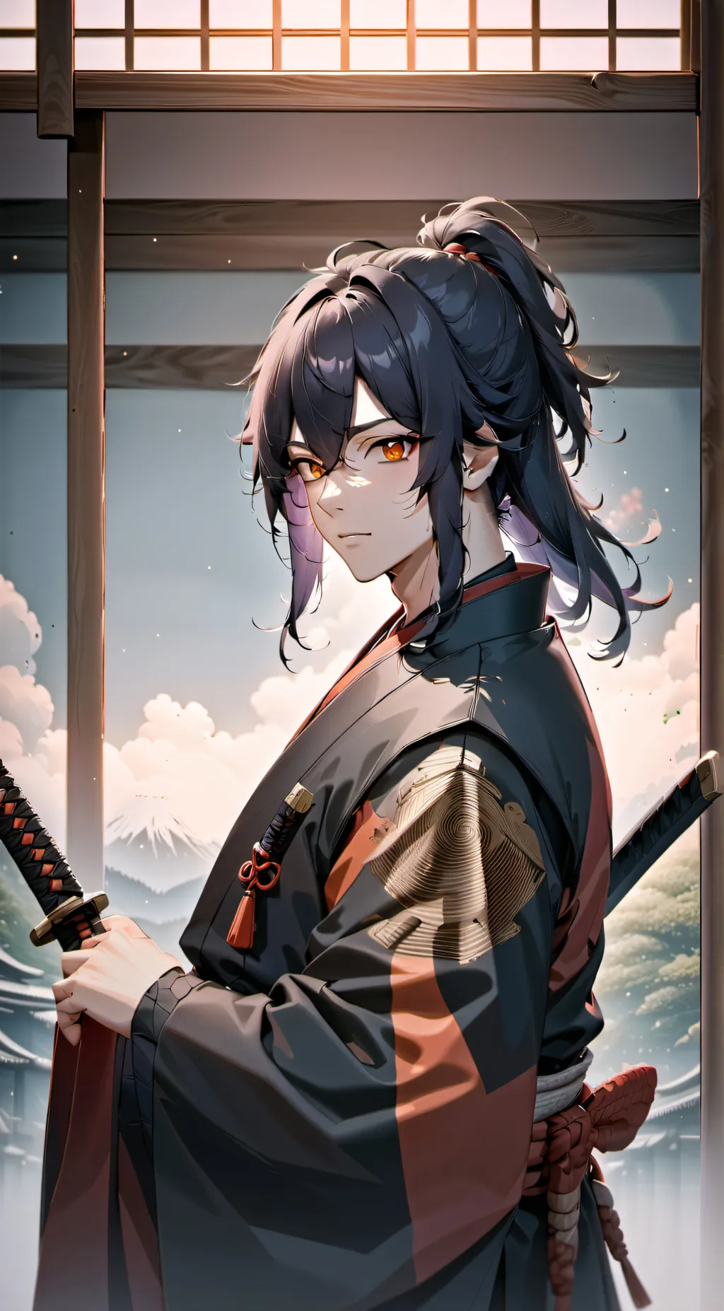 ai character: Ronin Ryo samurai background