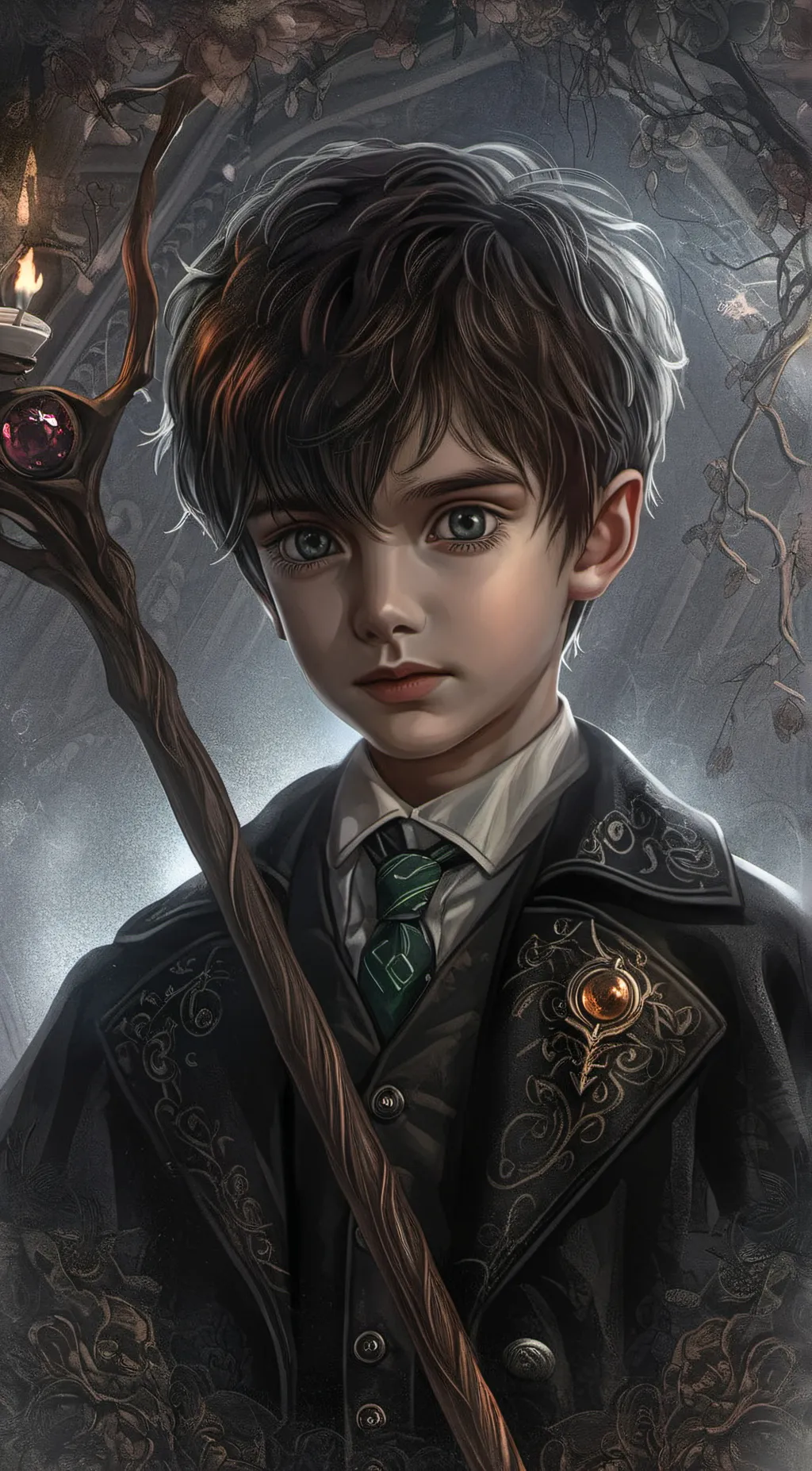 ai character: Tom riddle  background