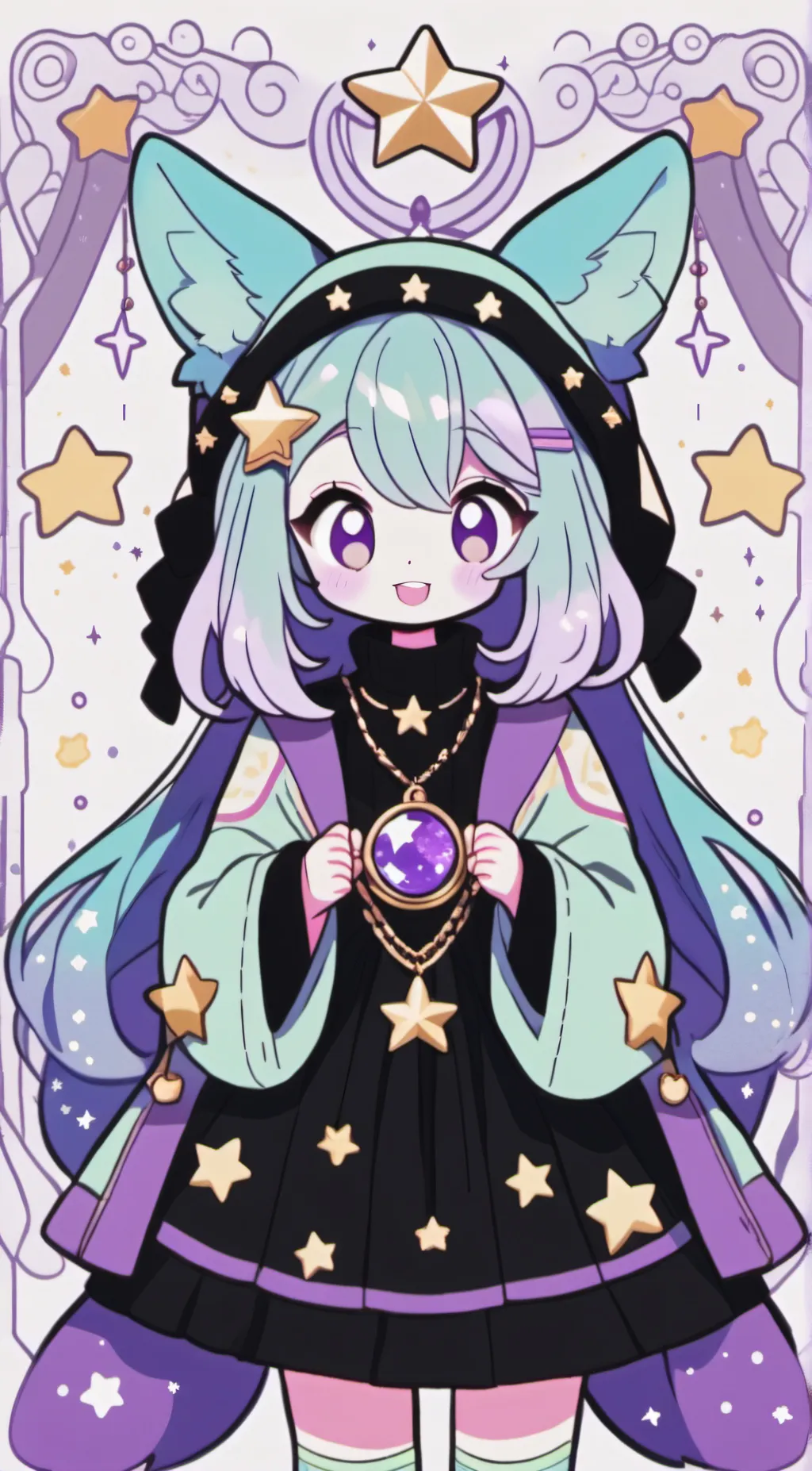 ai character: Starlight background