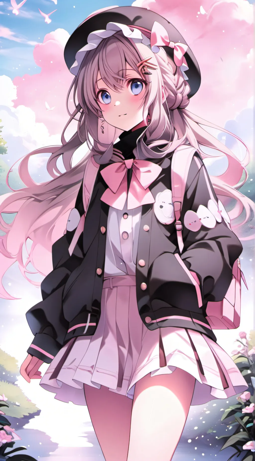 ai character: Violet background