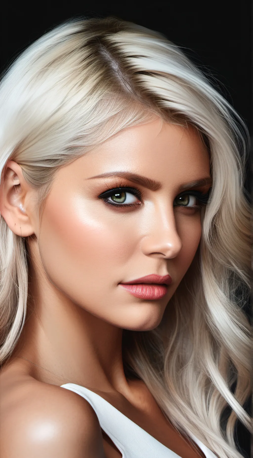 ai character: Violet background