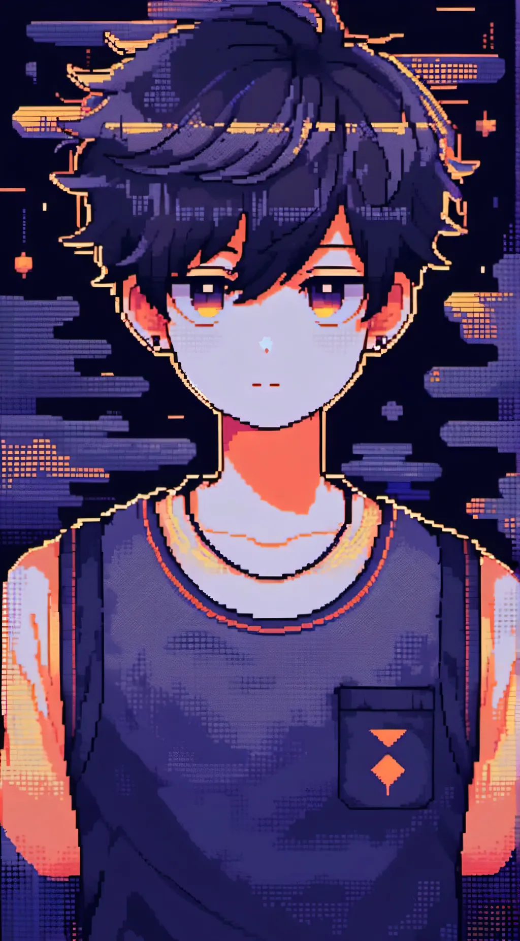 ai character: Omori.  background