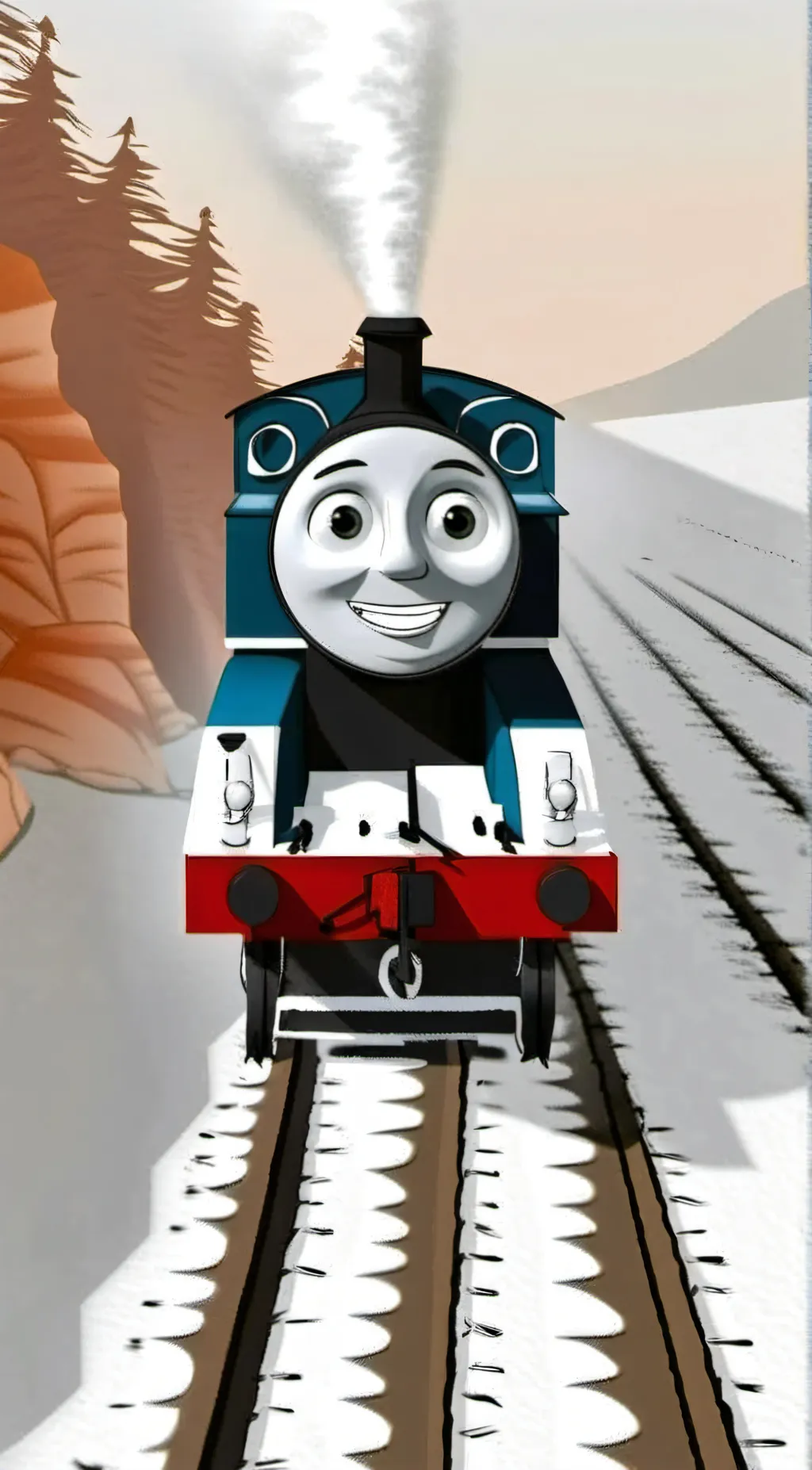 ai character: Thomas the train  background
