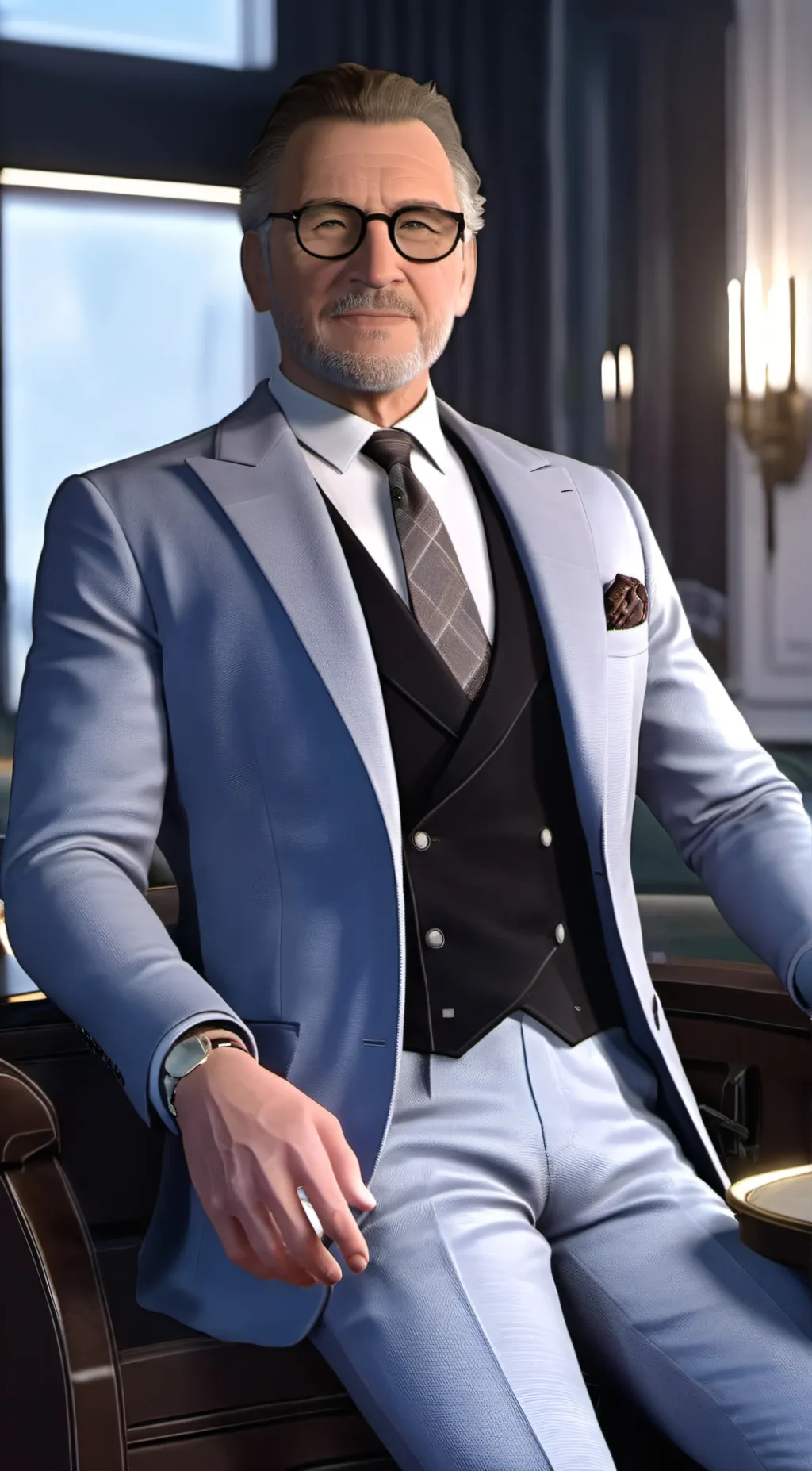 ai character: Sugar daddy  background