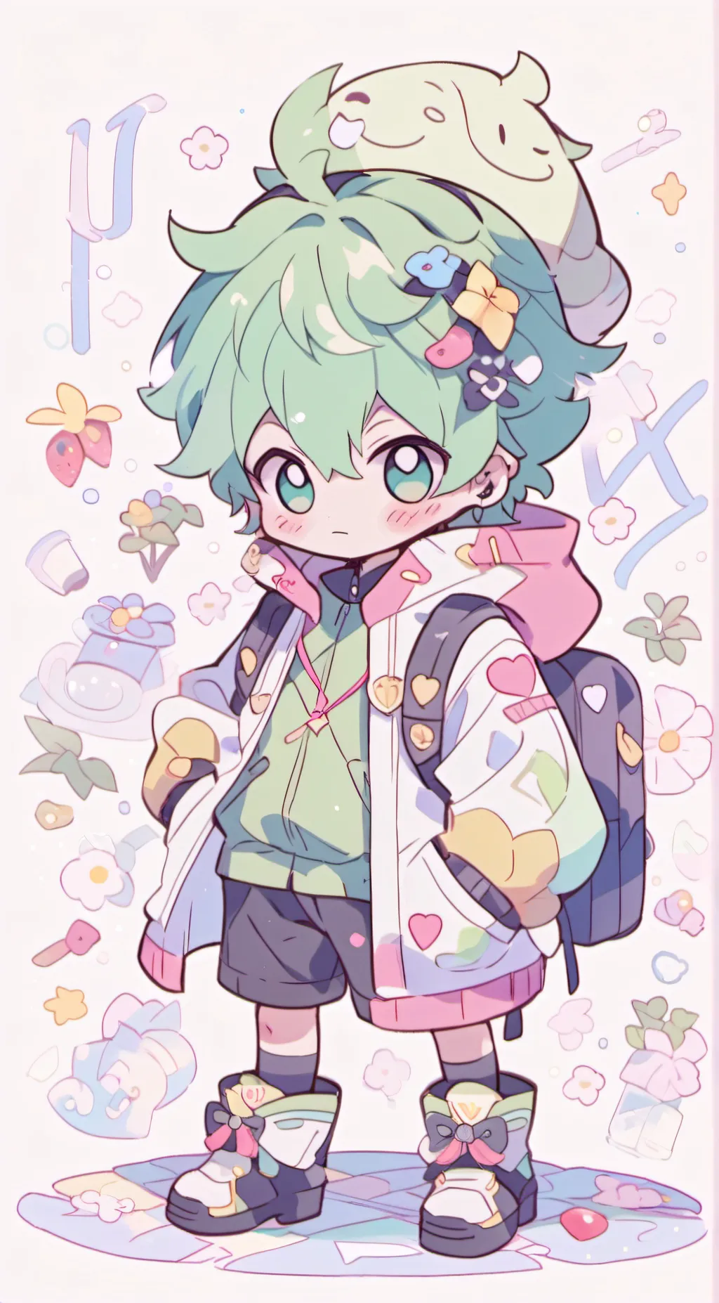 ai character: Deku background