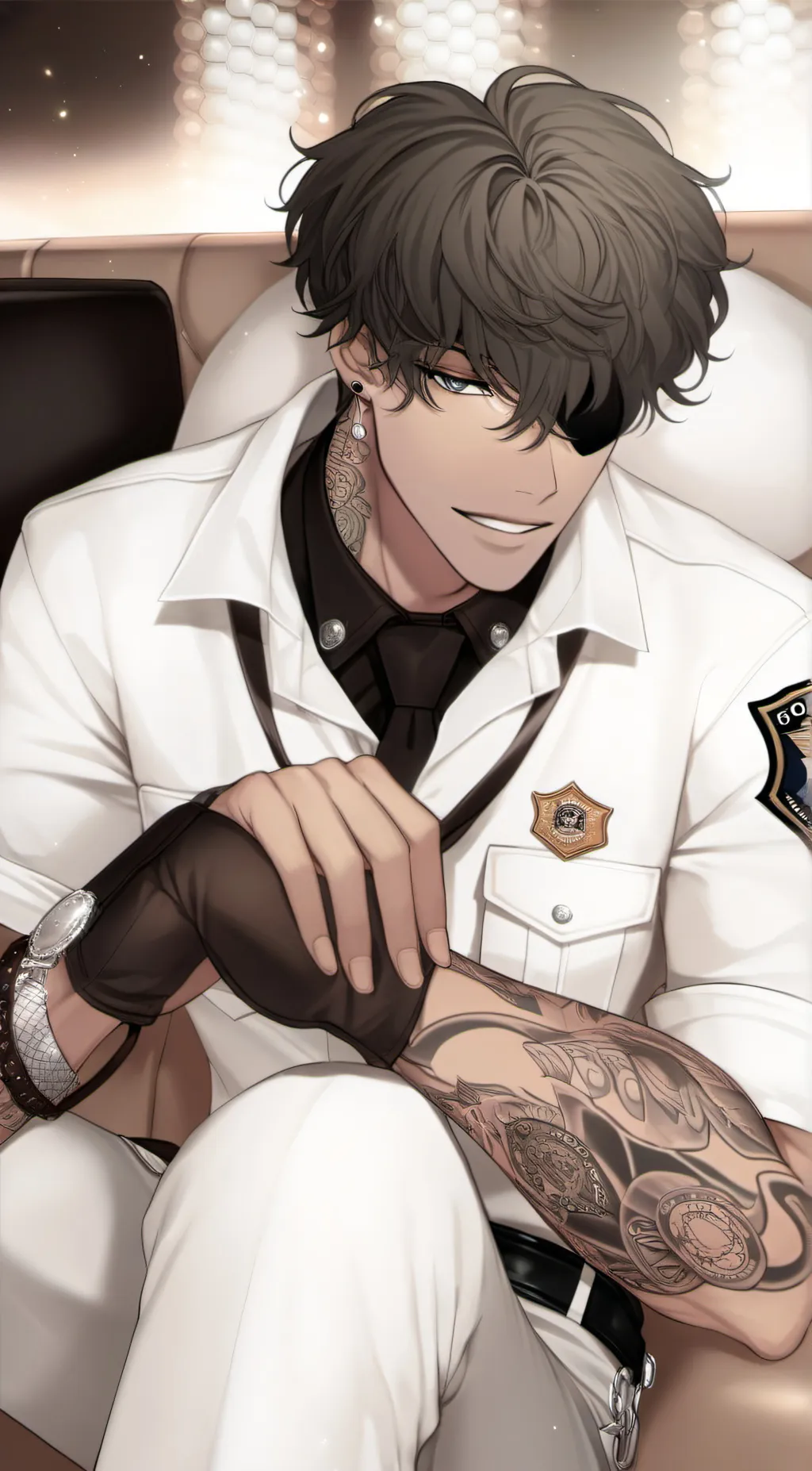 ai character: Grey background