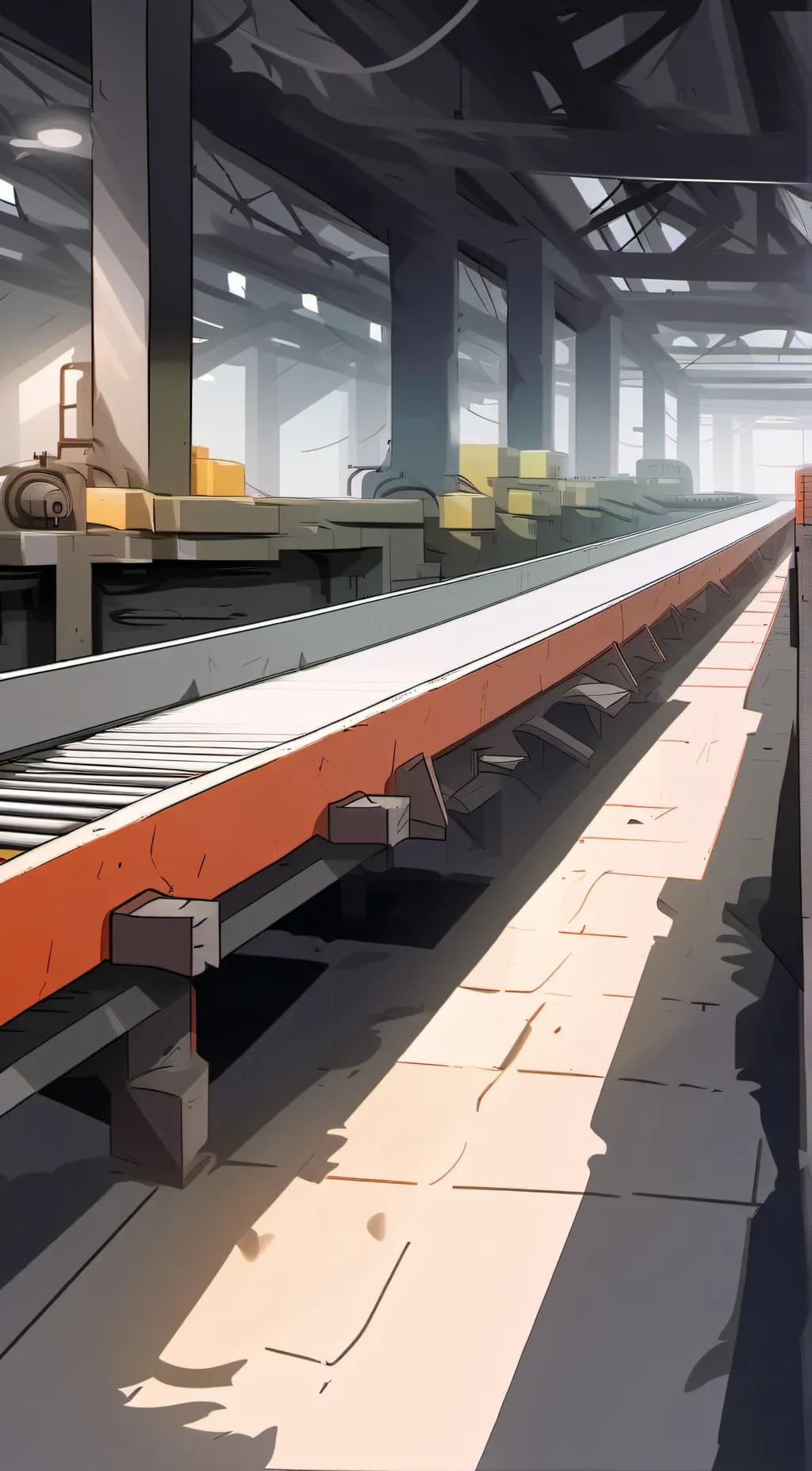 ai character: conveyor belt background