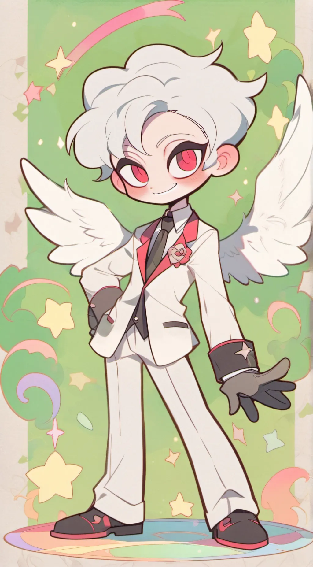 ai character: Angeldust (Hazbin) background