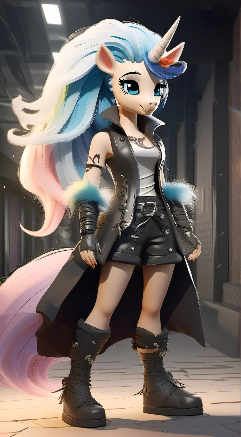 ai character: vinyl scratch DJ background