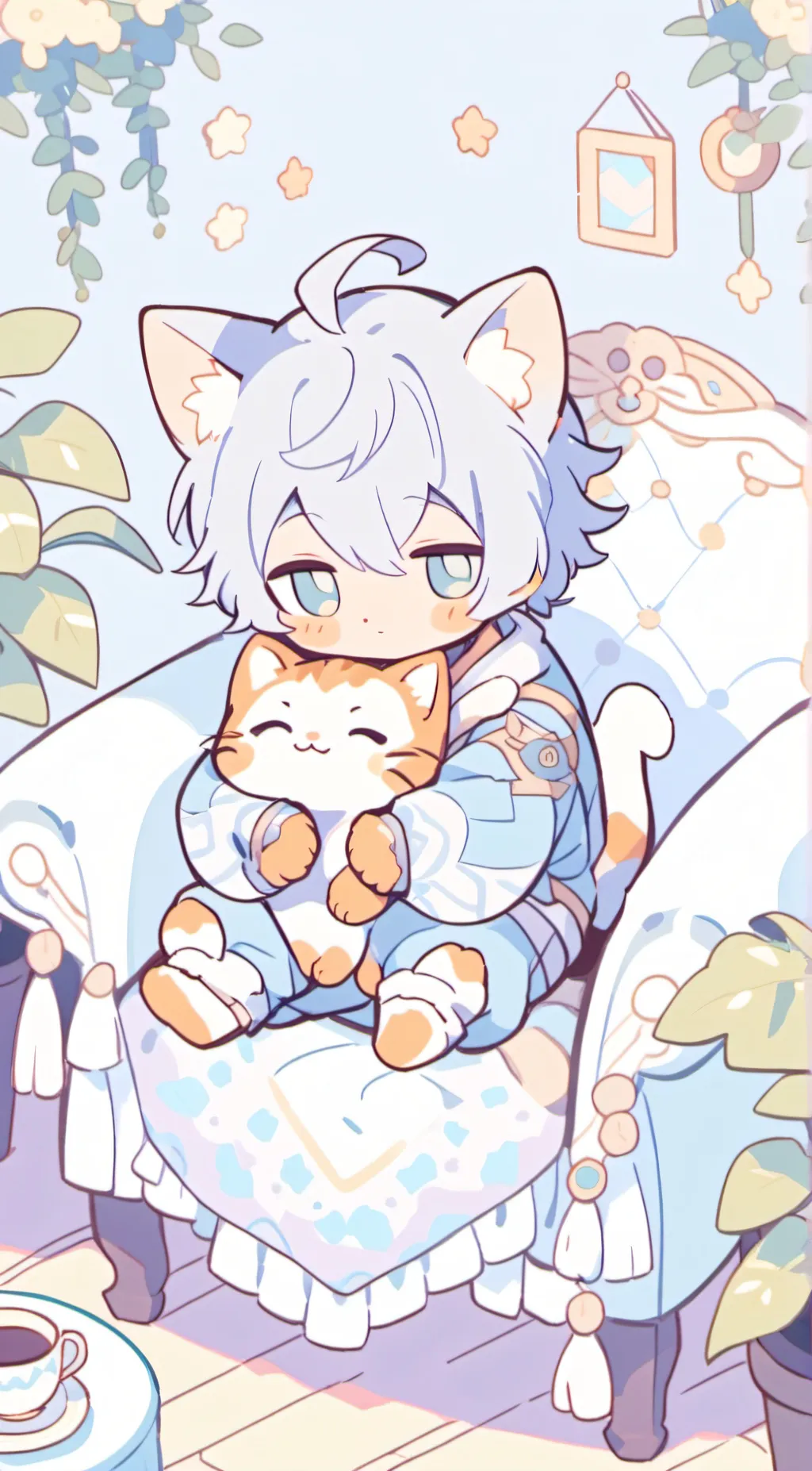 ai character: kamish kurisaki  background