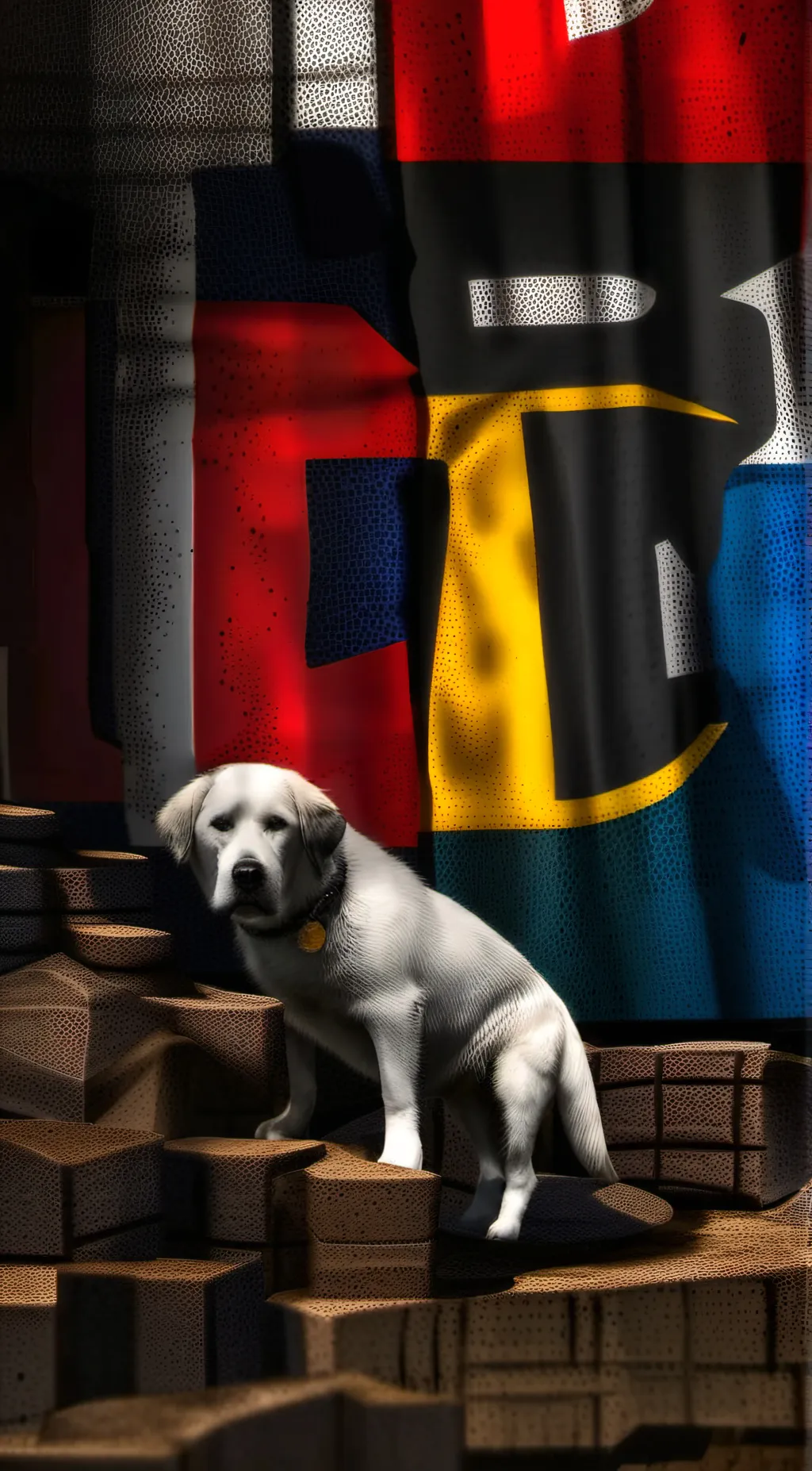 ai character: dog day  background