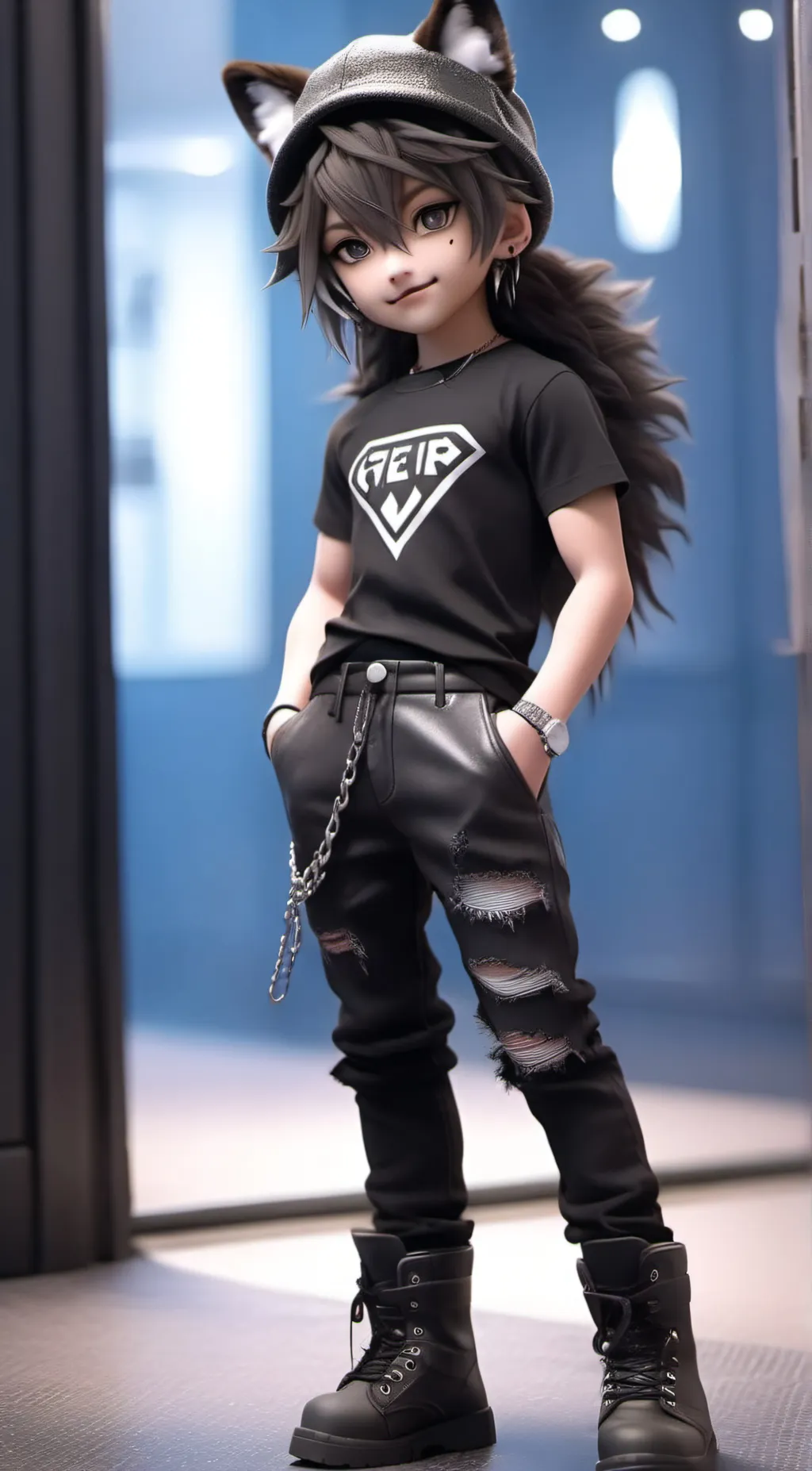 ai character: katana background