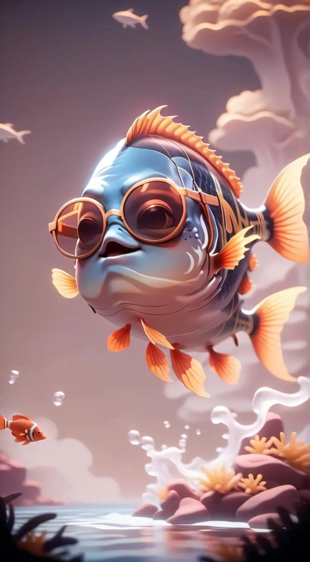 ai character: Darren the fish background