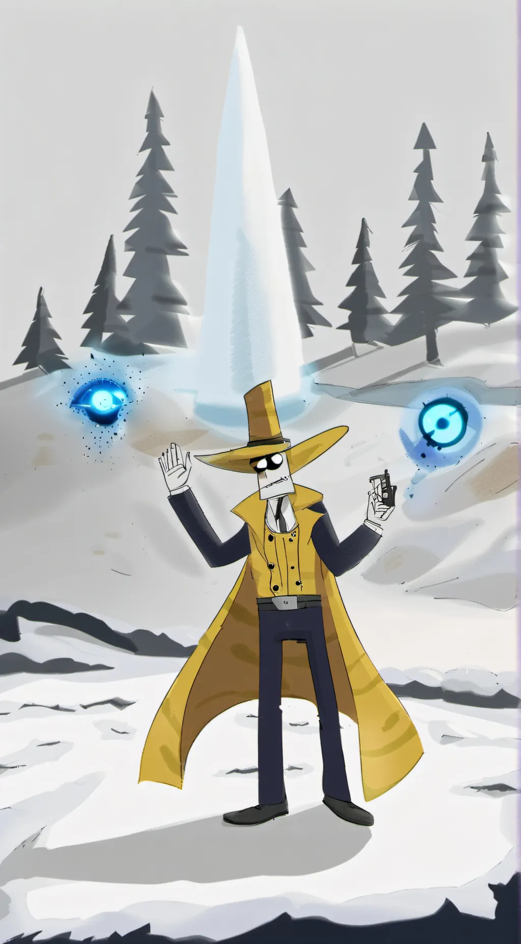 ai character: Bill Cipher  background
