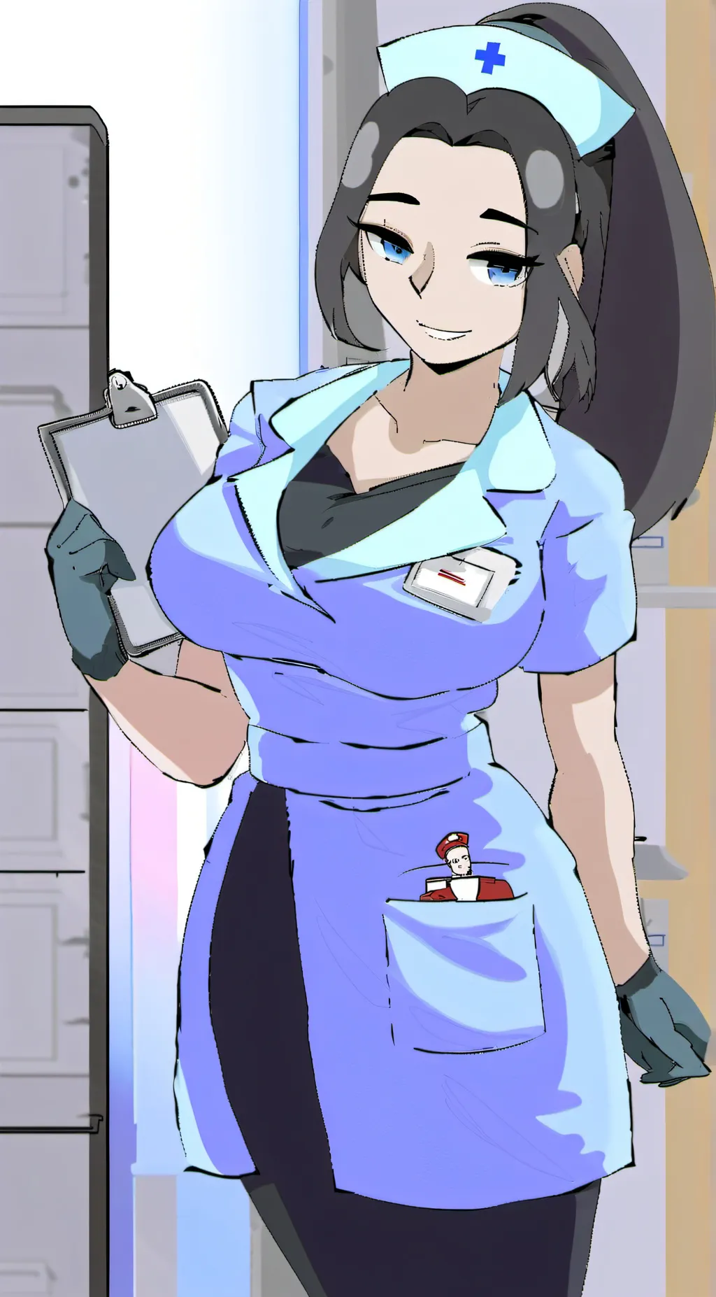 ai character: Flirtatious nurse background