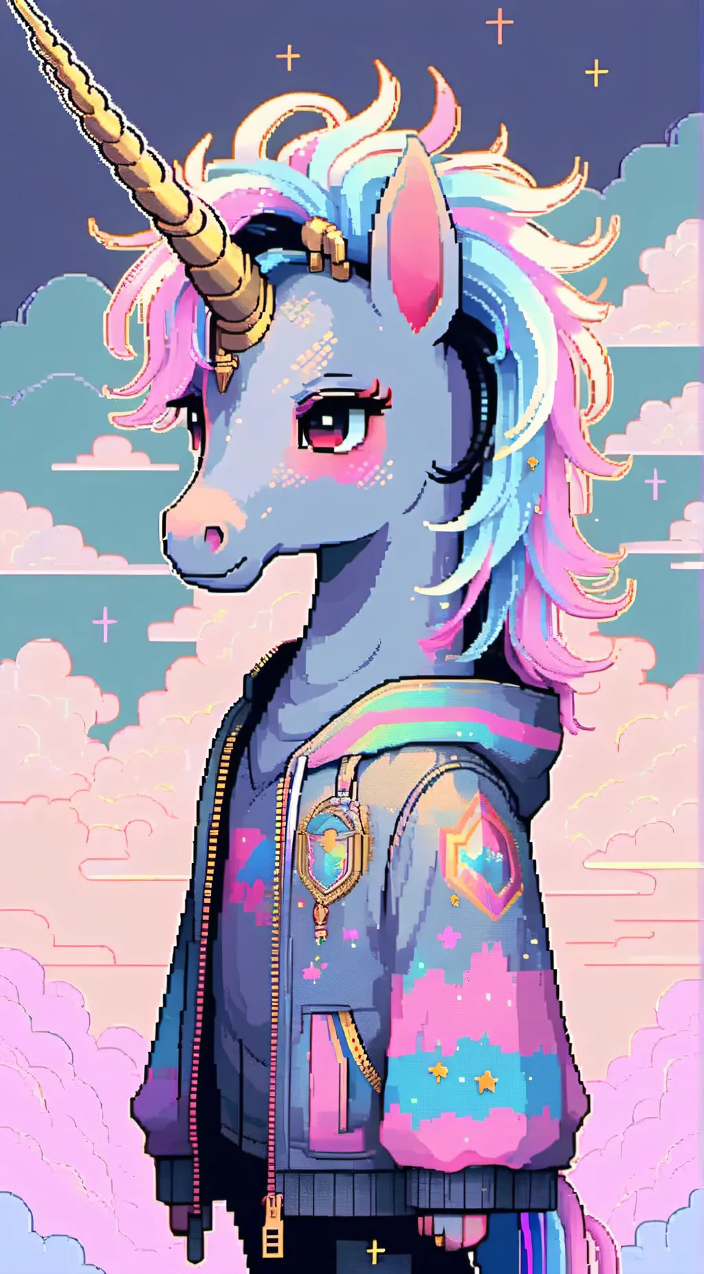 ai character: unicorn  background